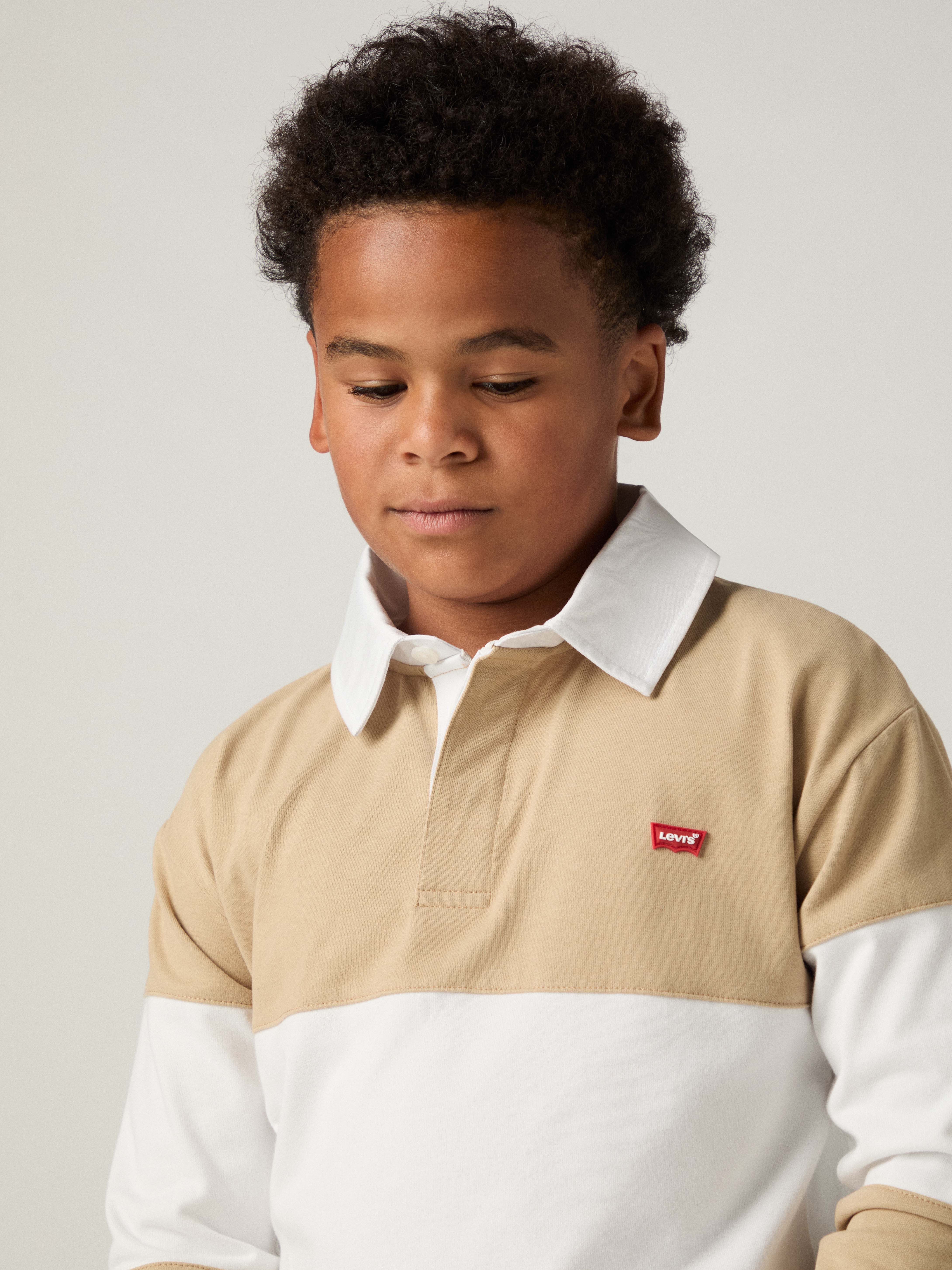Levi's® Kids Langarmshirt LVB TIMELESS RUGBY POLO for Boys, mit Polokragen und Colorblocking