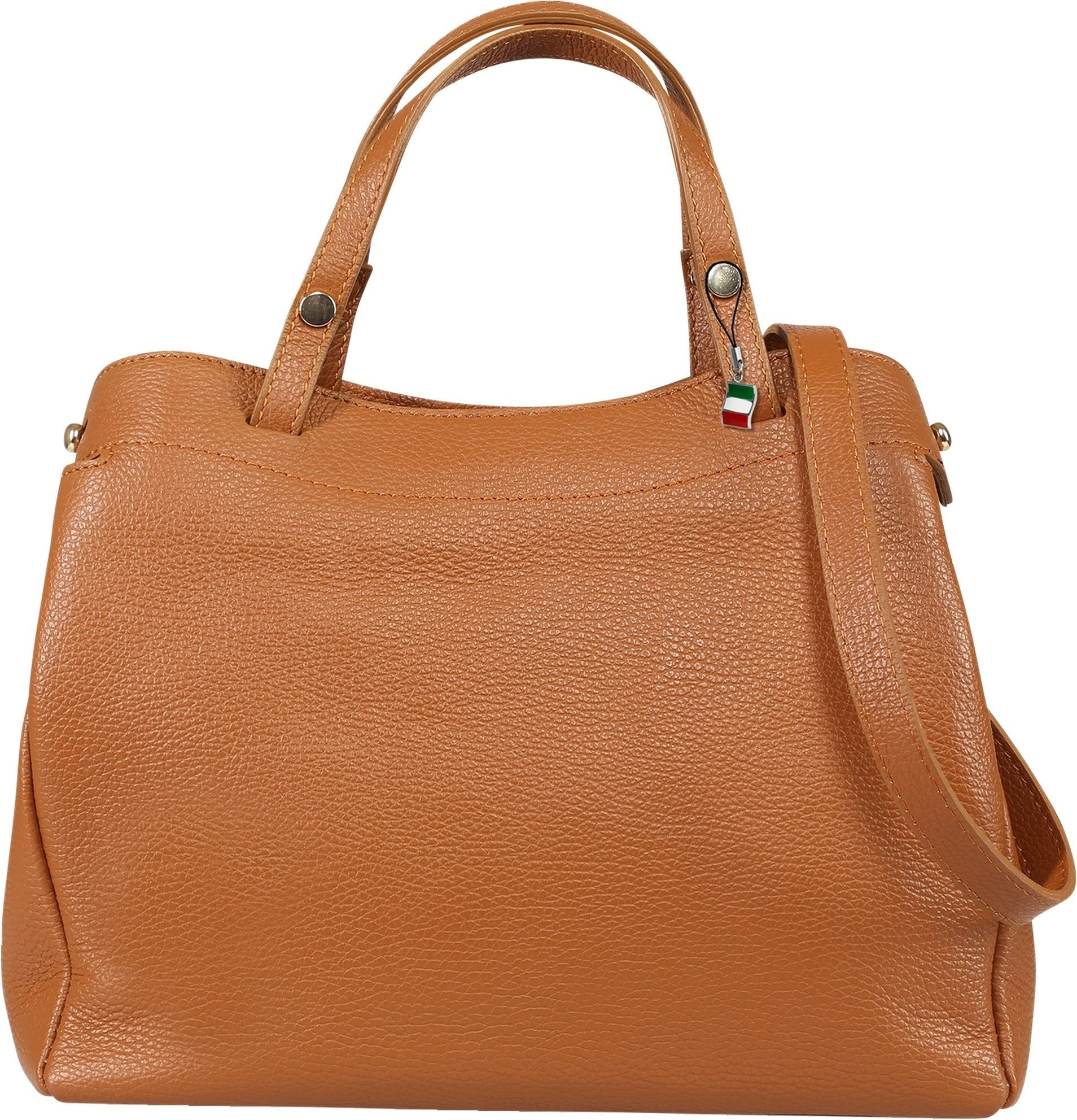 FLORENCE Handtasche Florence Damen Handtasche Leder Tasche (Handtasche), Damen Handtasche Leder, hellbraun ca. 26cm hoch