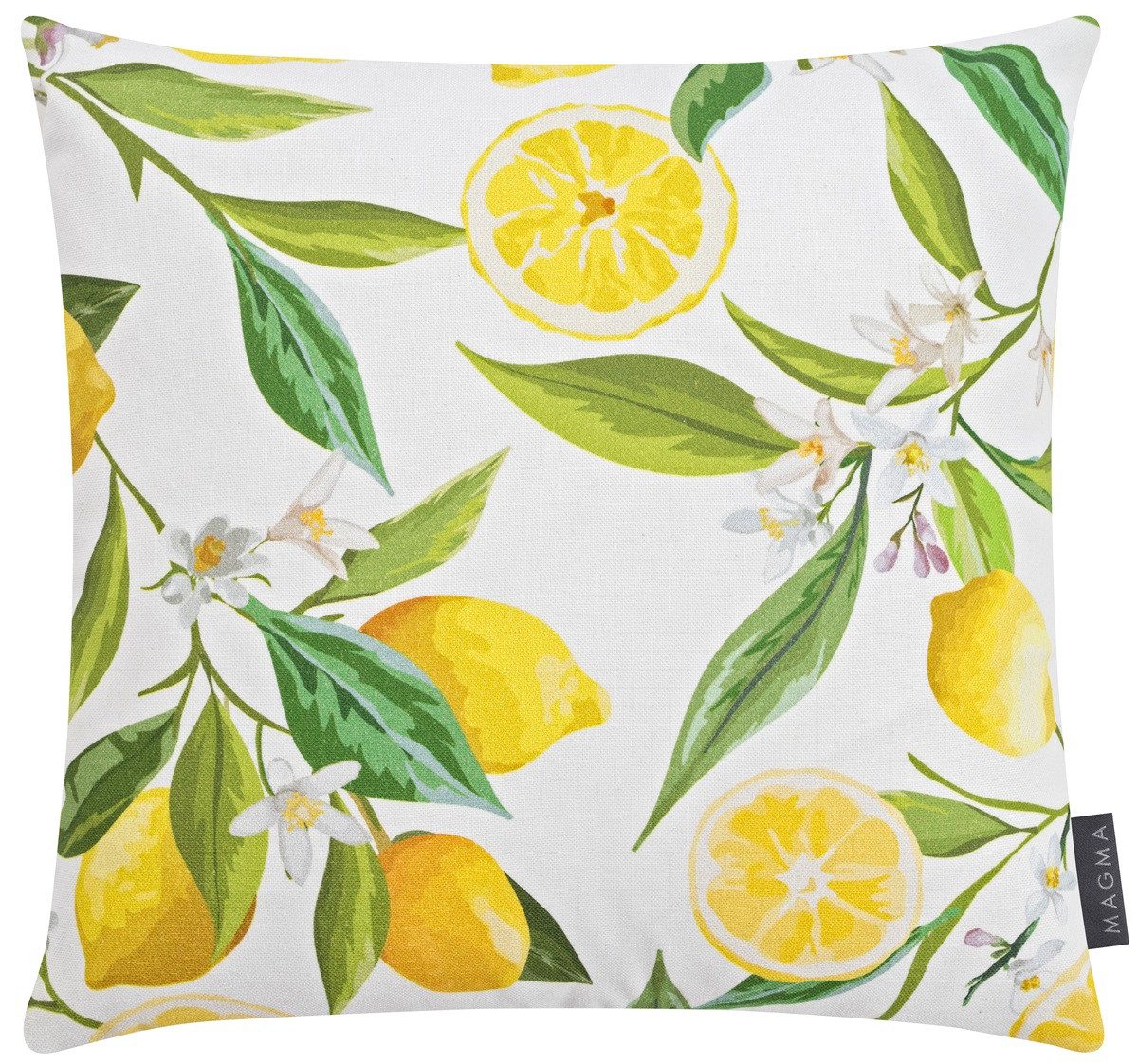 Magma Heimtex Kissenhülle Frutta 'Limone' Gelb, Zitronendruck