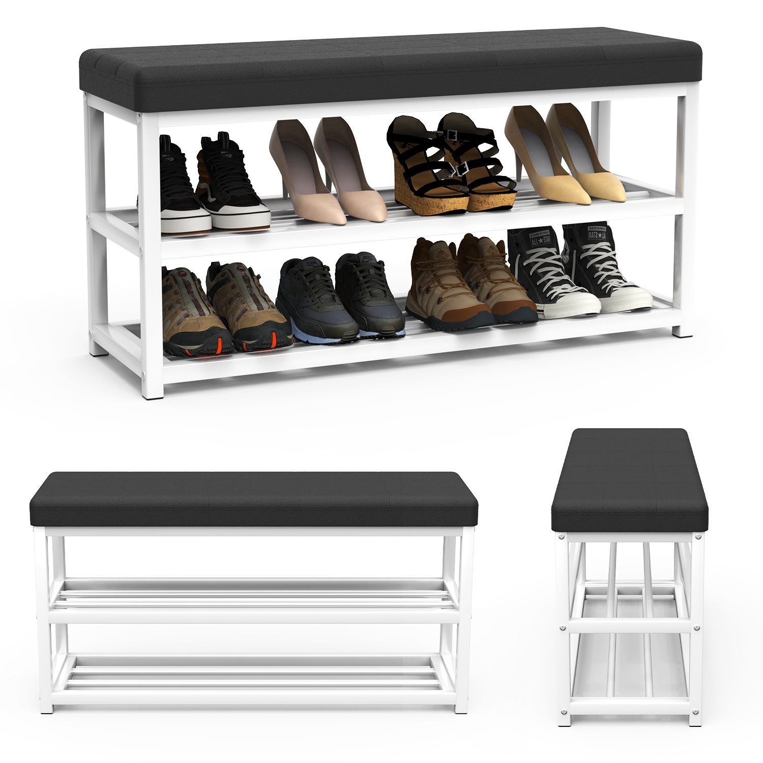 LOVONLIVE Schuhbank 2-stöckige Schuhbank, multifunktionales Schuhregal, günstig online kaufen