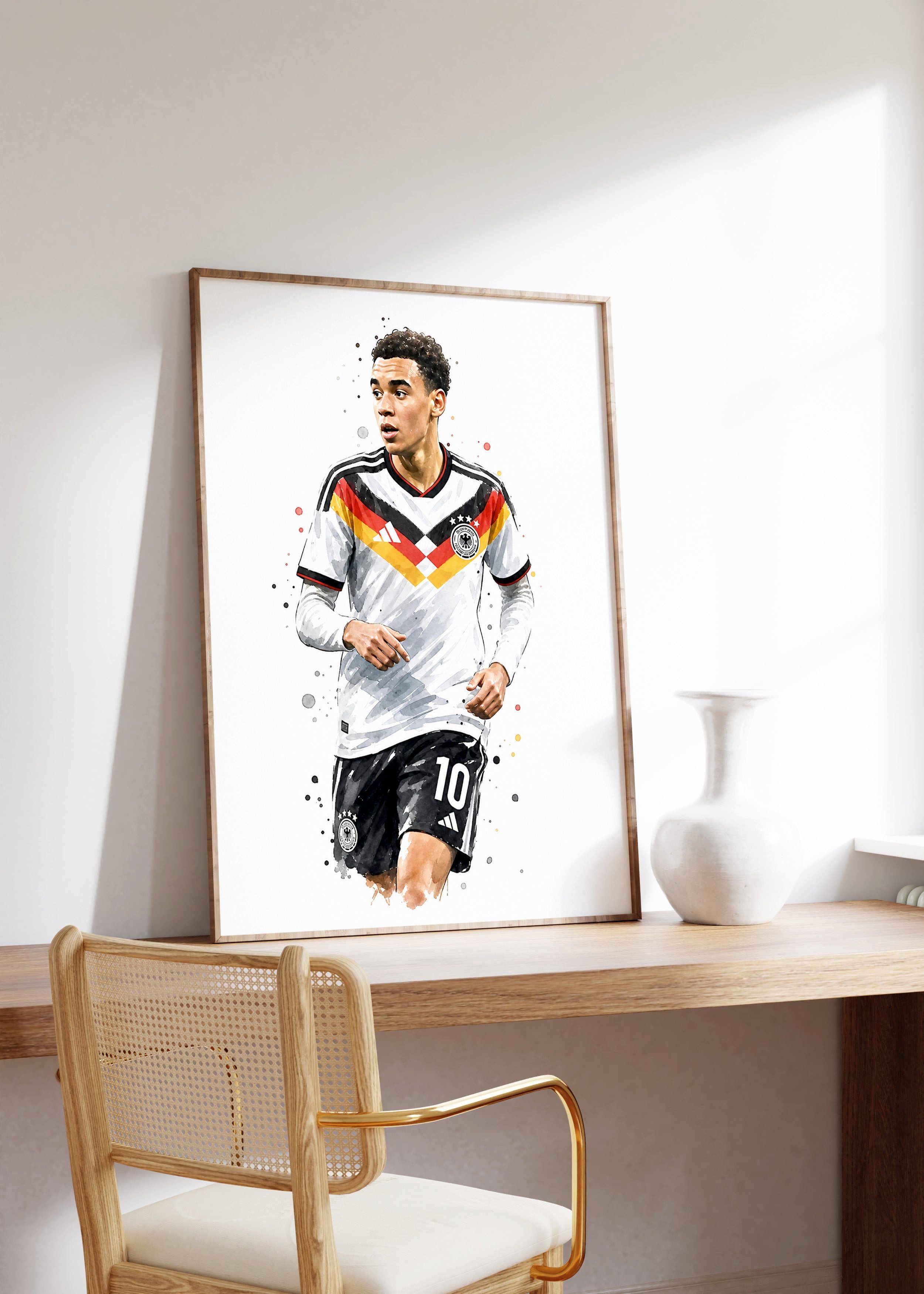 JUSTGOODMOOD Poster Deutschland Fussball Geschenkidee Aquarell Sport Wandbild Deko Print o, (1 St) – Bild 3 von 5