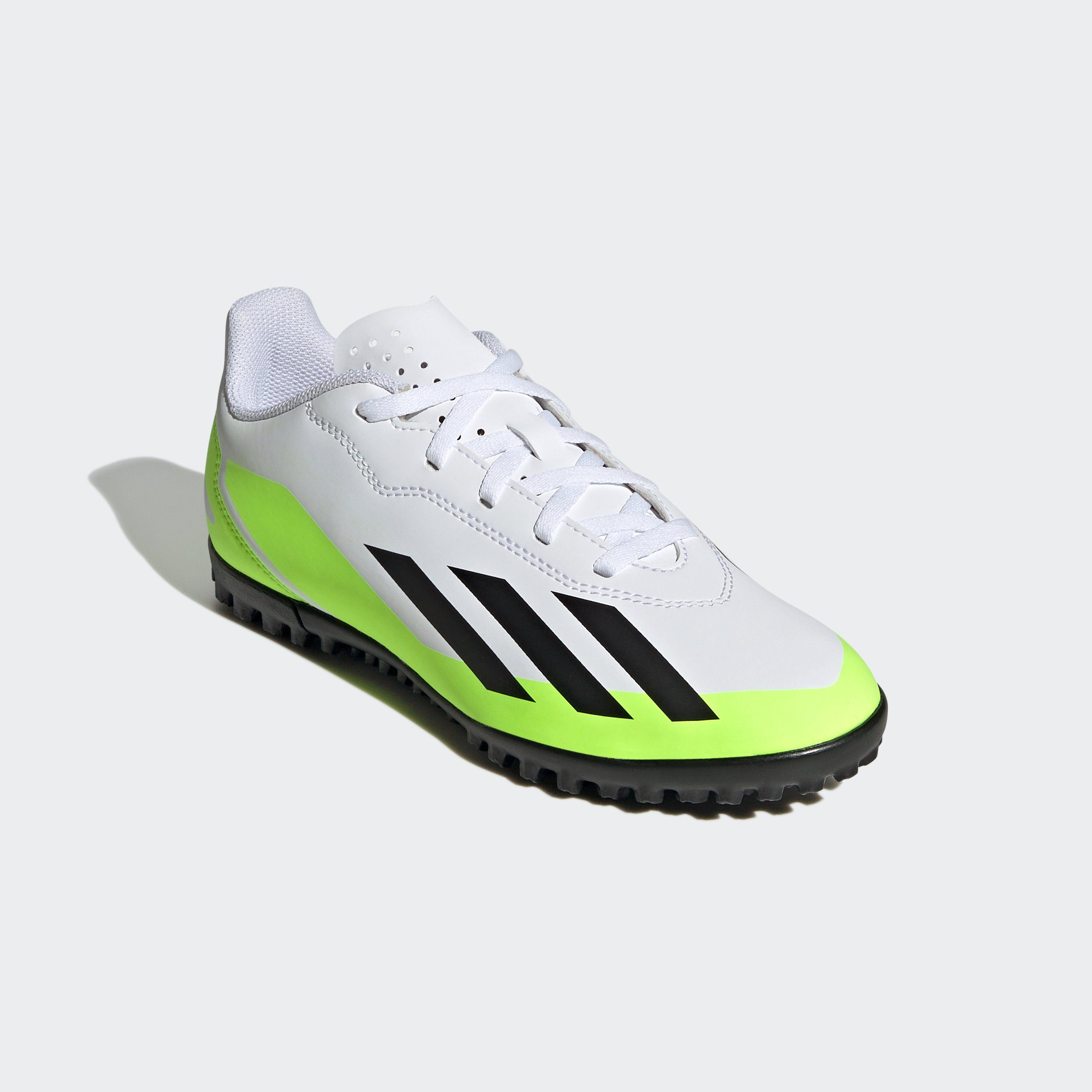 adidas Performance X CRAZYFAST.4 J Cloud Lemon / Fußballschuh Black White TF / Core Lucid