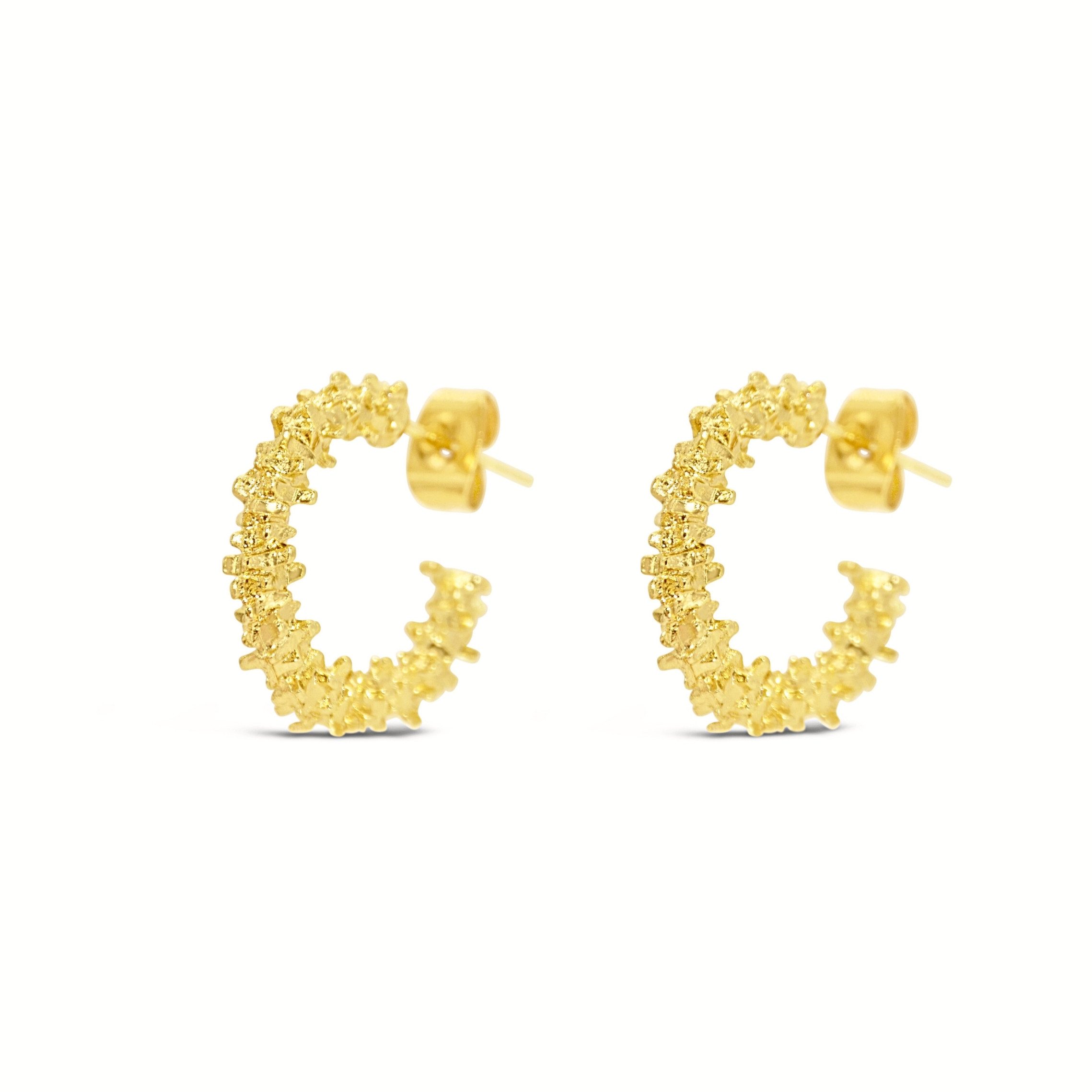 Ars-Argenti Paar Creolen Sexy Creolen Ohrringe - 18K doppelt vergoldet inkl. Geschenkbox (inkl. Schmuckbox), Damen Ohrringe, Hypoallergen, Wasserfest, Nickelfrei