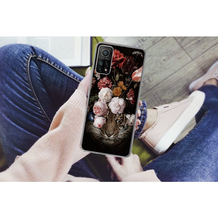 MuchoWow Handyhülle Blumen - Jan Davidsz de Heem - Tiger - Gemälde - Stillleben - Alte Phone Case Handyhülle Xiaomi Mi 10T Silikon Schutzhülle AN10730