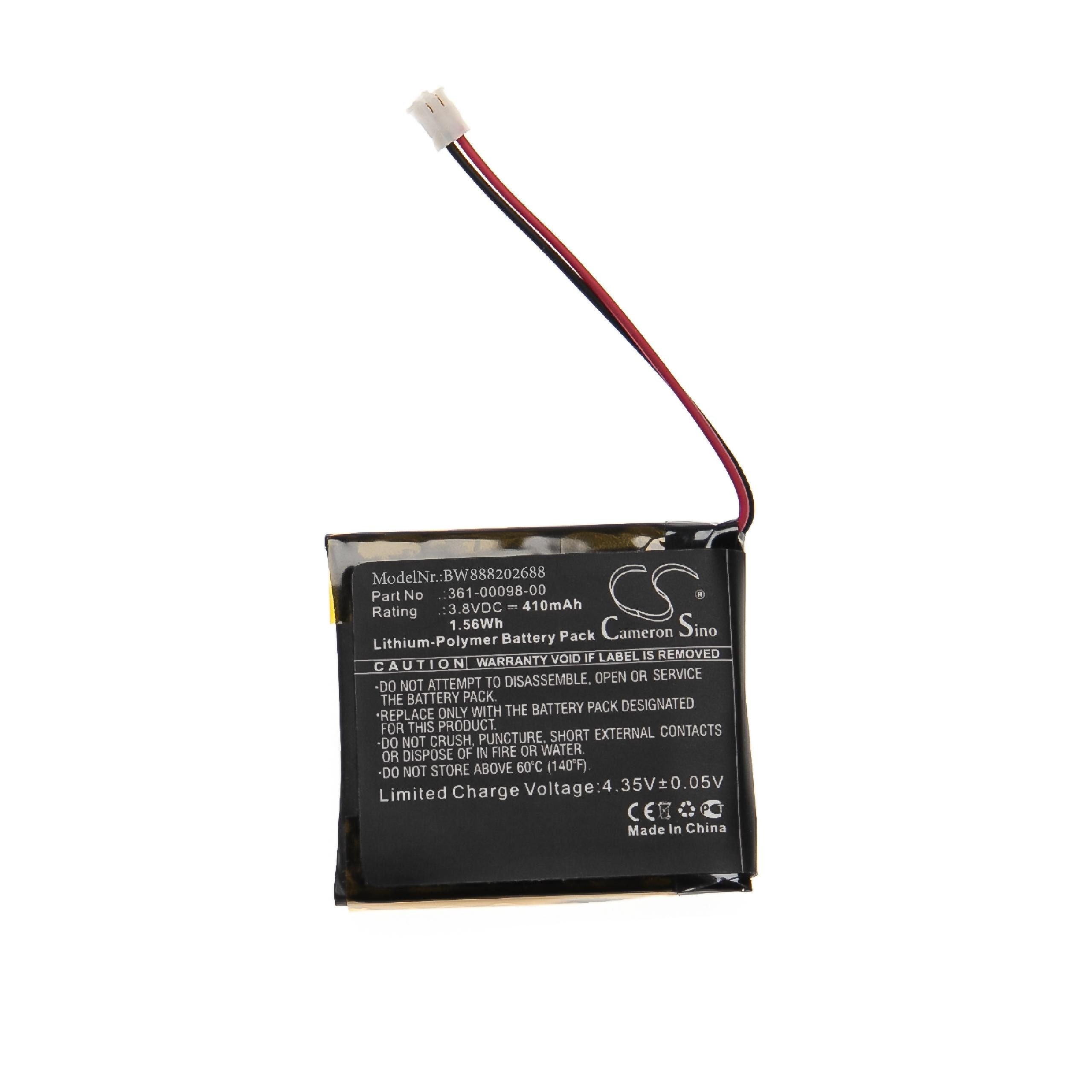 vhbw Ersatz für Garmin 361-00098-00 für Akku Li-Polymer 410 mAh (3,8 V)