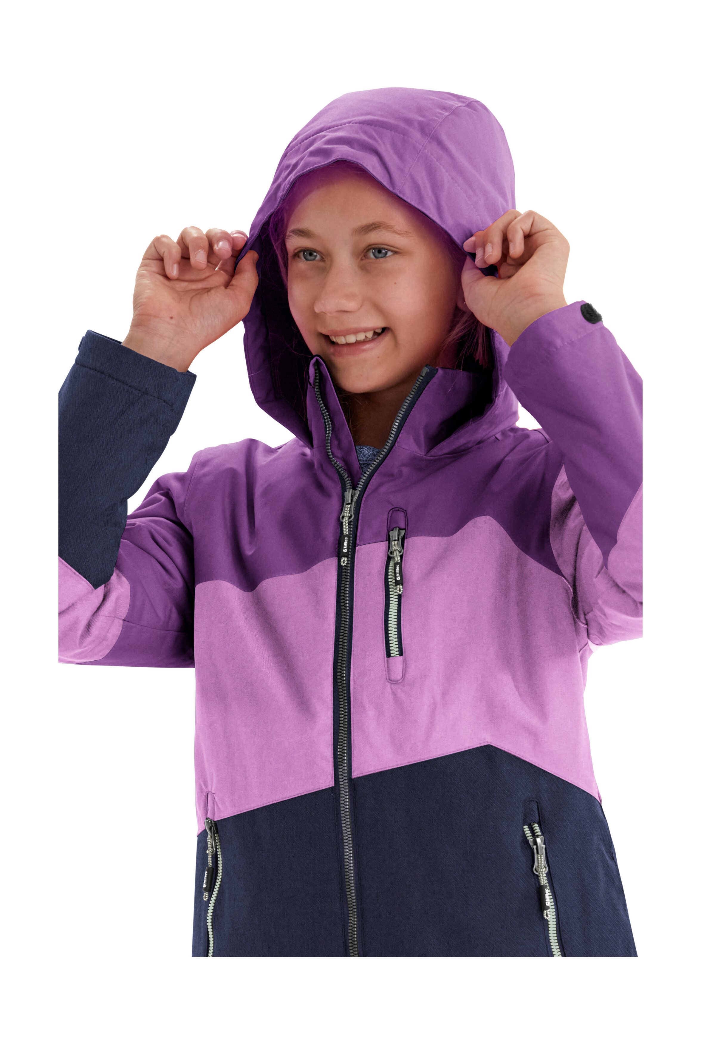 Killtec Outdoorjacke Lynge GRLS JCKT B Wasserdichte Winterjacke mit Kapuze, Fleece, verstellbaren Ärmeln