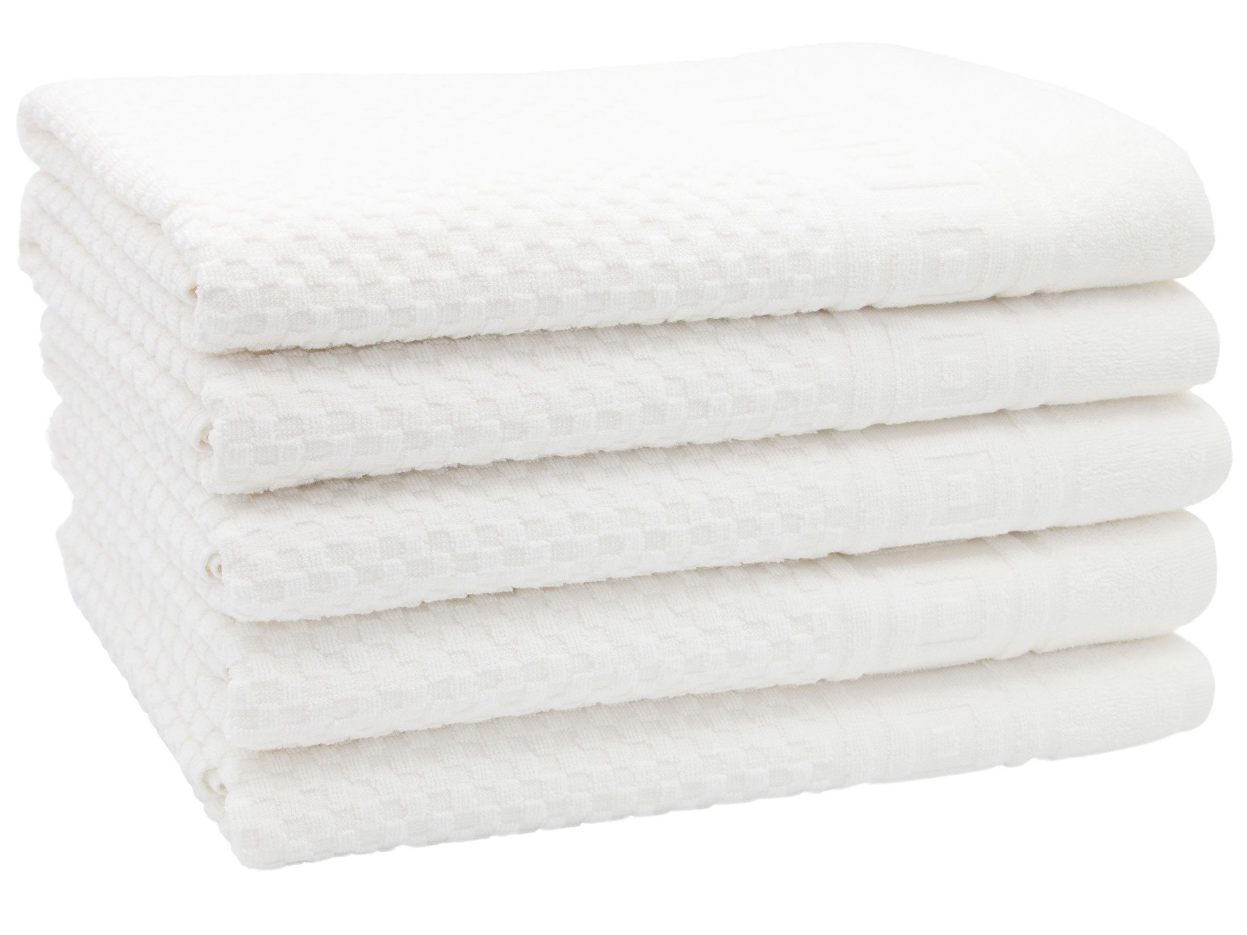 ZOLLNER Duschtücher, Frottier (5-St), 70 x 140 cm, 100% Baumwolle, vom Hotelwäschespezialisten
