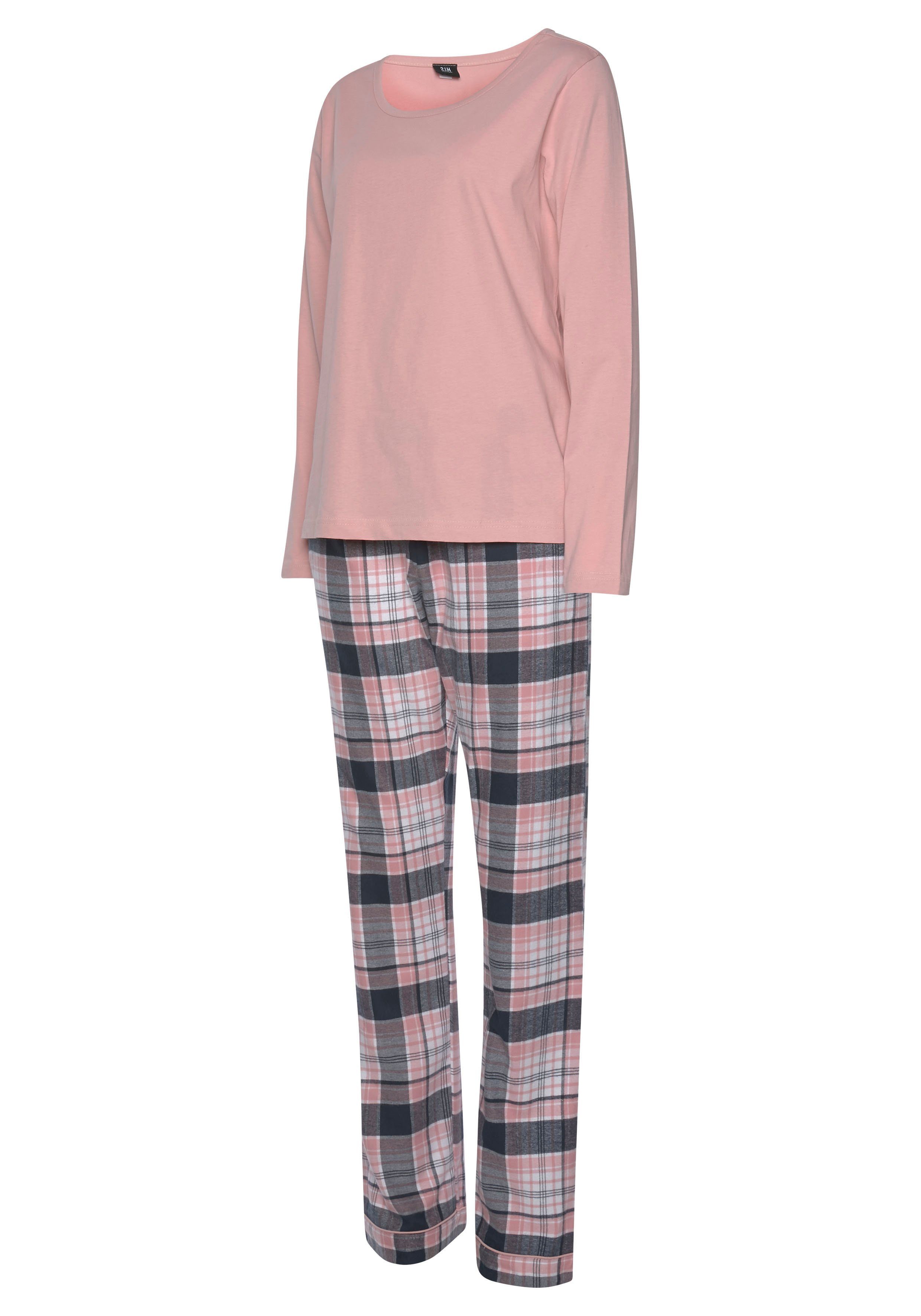 H.I.S Pyjama (Set, 2 tlg) mit karierter Schlafhose