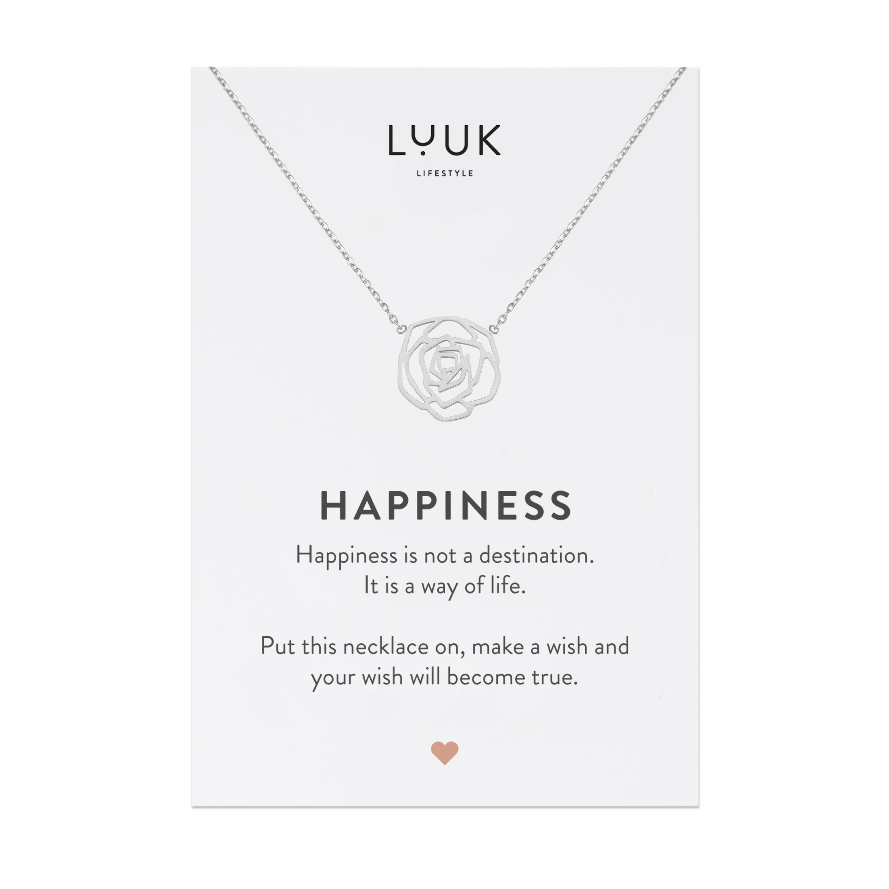 LUUK LIFESTYLE Kette mit Anhänger Rosenblüte, günstig online kaufen