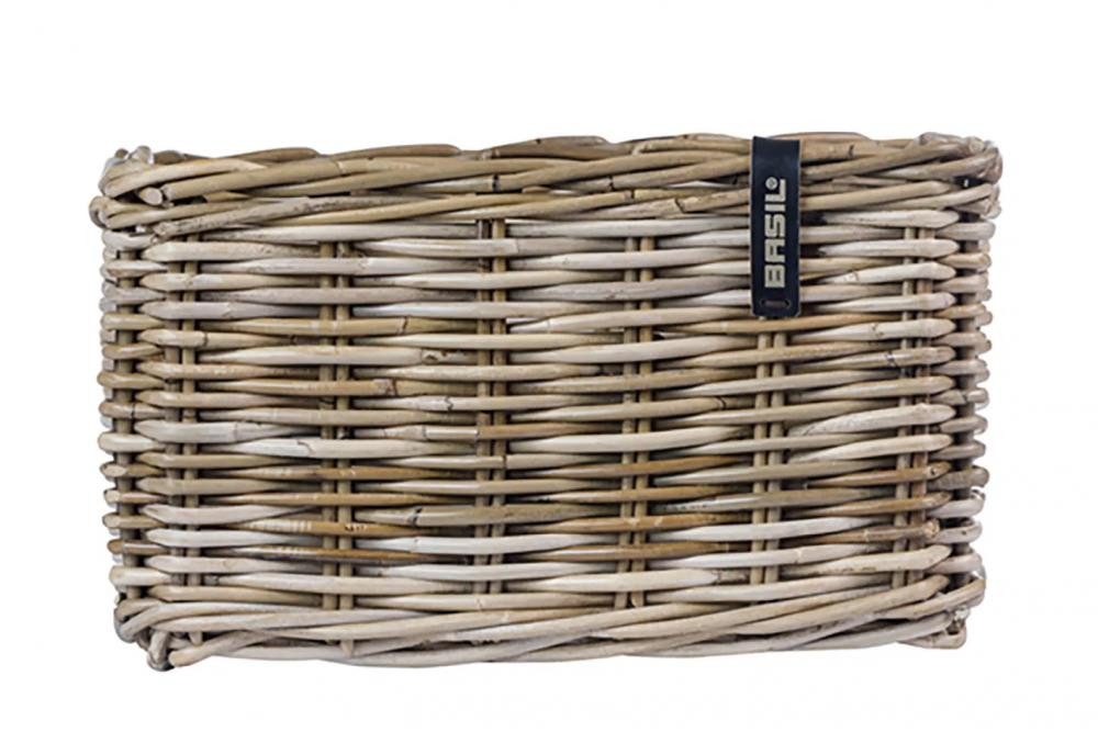 Basil Fahrradkorb Basil Dax L Vorderradkorb - grau, Rattan, 35 x 47 x 27 cm günstig online kaufen