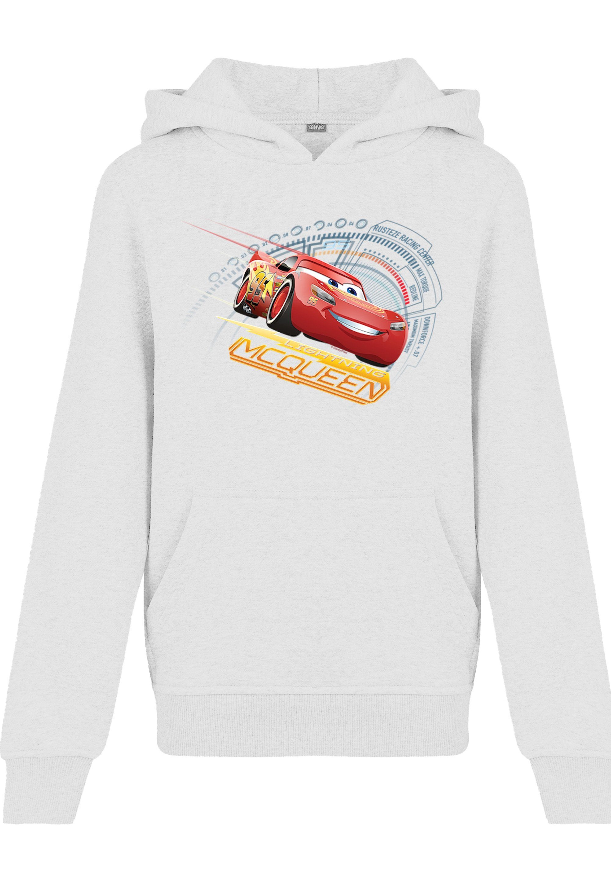Disney McQueen Merch,Jungen,Mädchen,Bedruckt Cars Lightning Unisex Sweatshirt Kinder,Premium F4NT4STIC weiß
