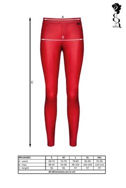 Demoniq Leggings Black Rose Collection - Lidia - Red - M