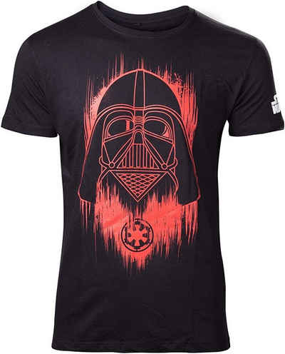Star Wars Print-Shirt STAR WARS T-SHIRT ROGUE ONE RED FADED DARTH VADER GRÖSSE M L