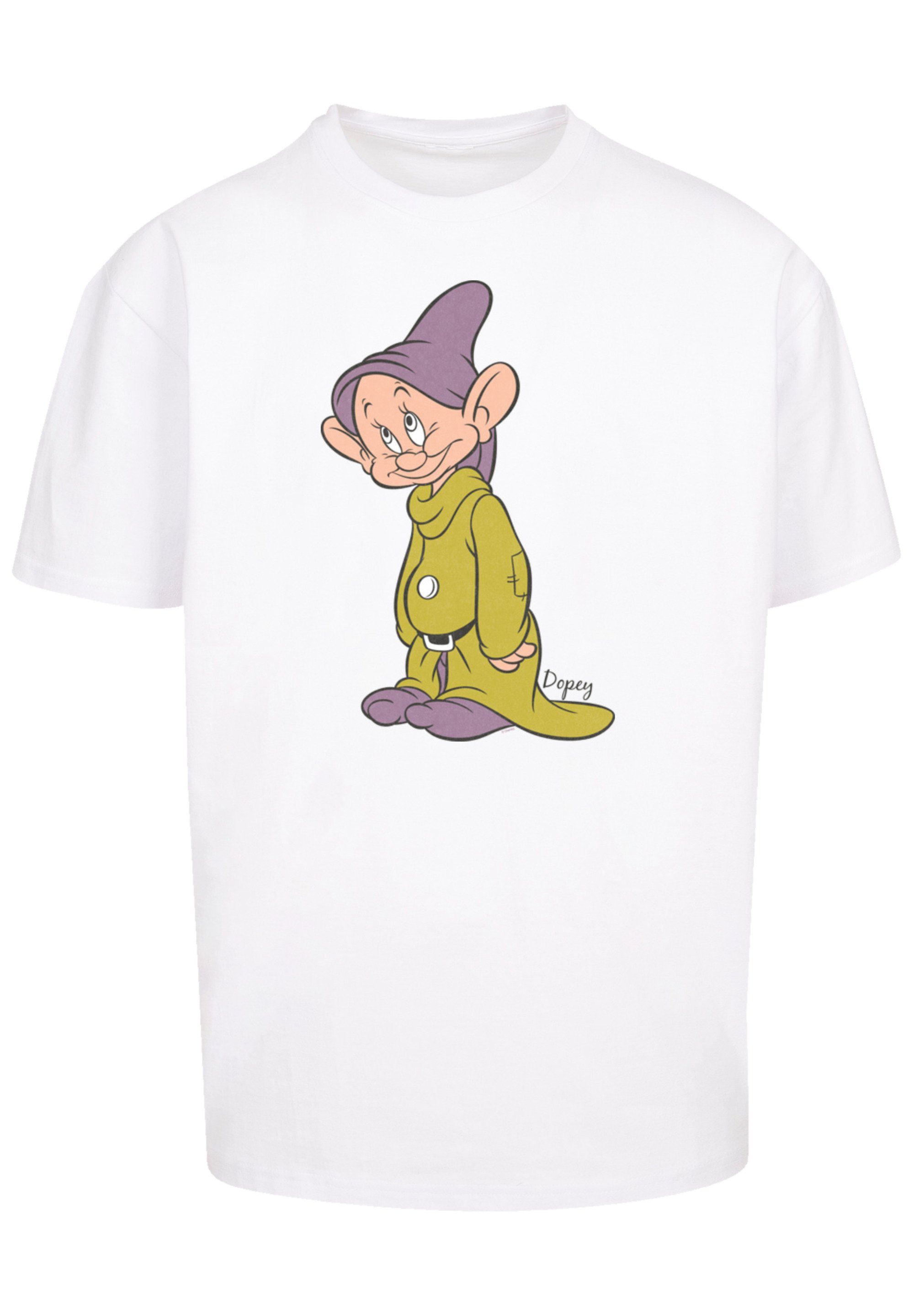 F4NT4STIC Kurzarmshirt Herren Disney Classic Dopey with Heavy Oversize Tee (1-tlg) white