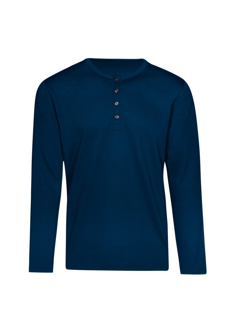 Trigema Longsleeve "TRIGEMA Langarmshirt mit Knopfleiste", (1 tlg.) günstig online kaufen