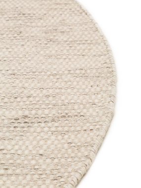 Wollteppich Rocco, benuta, rund, Höhe: 5 mm, Kunstfaser, Berber, Ethno-Style, Wohnzimmer