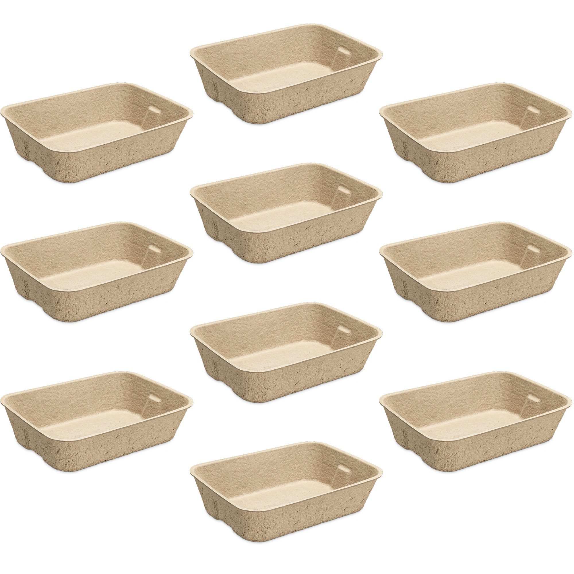 Katzenstreu Katzentoilette Katzenklo ohne Deckel - 10x Katzen Toilette Box Schale