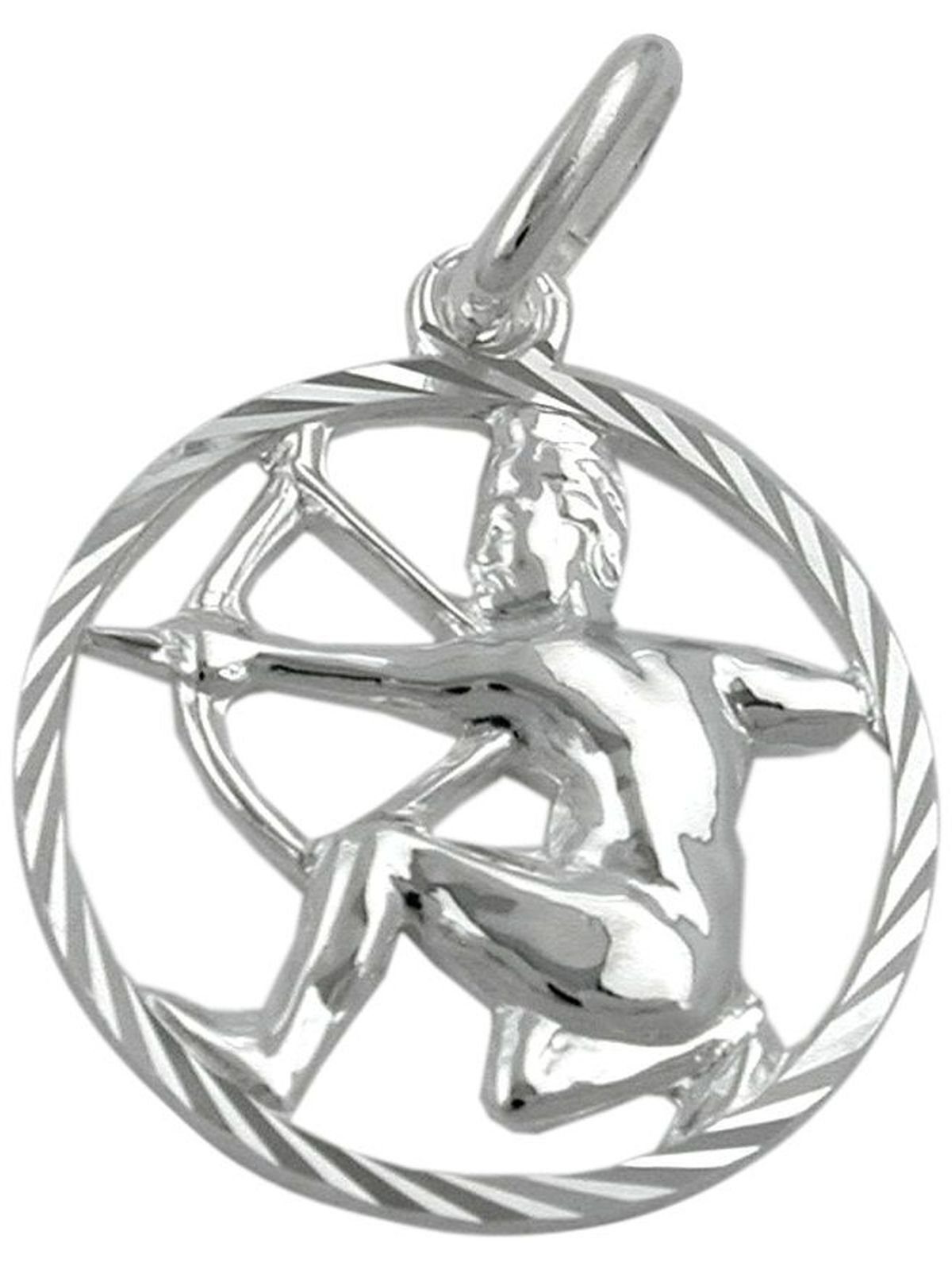 Gallay Sternzeichenanhänger Anhänger 15mm Sternzeichen Schütze Silber 925 (1-tlg)