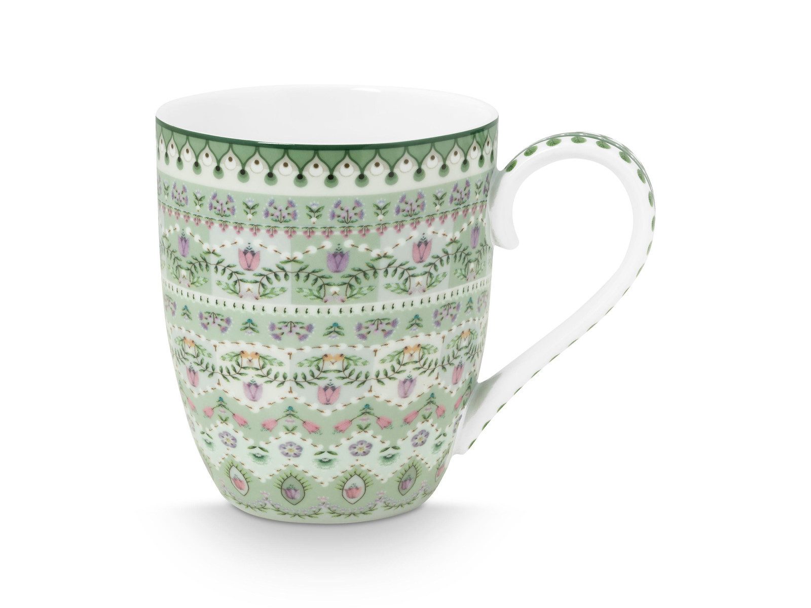 PiP Studio Becher Lily&Lotus Moon Delight Light Green Becher XL 450ml, Porzellan