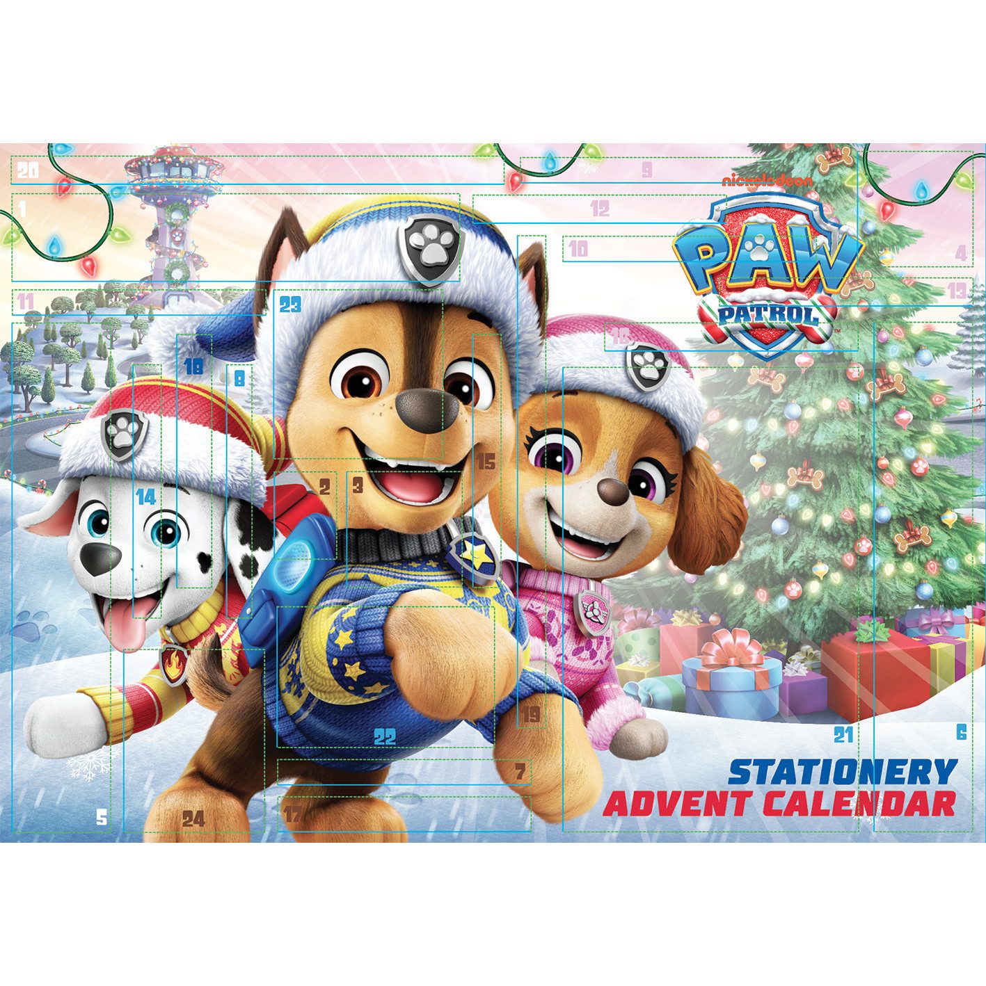 Wandkalender Adventskalender - Paw Patrol - 24 Überraschungen