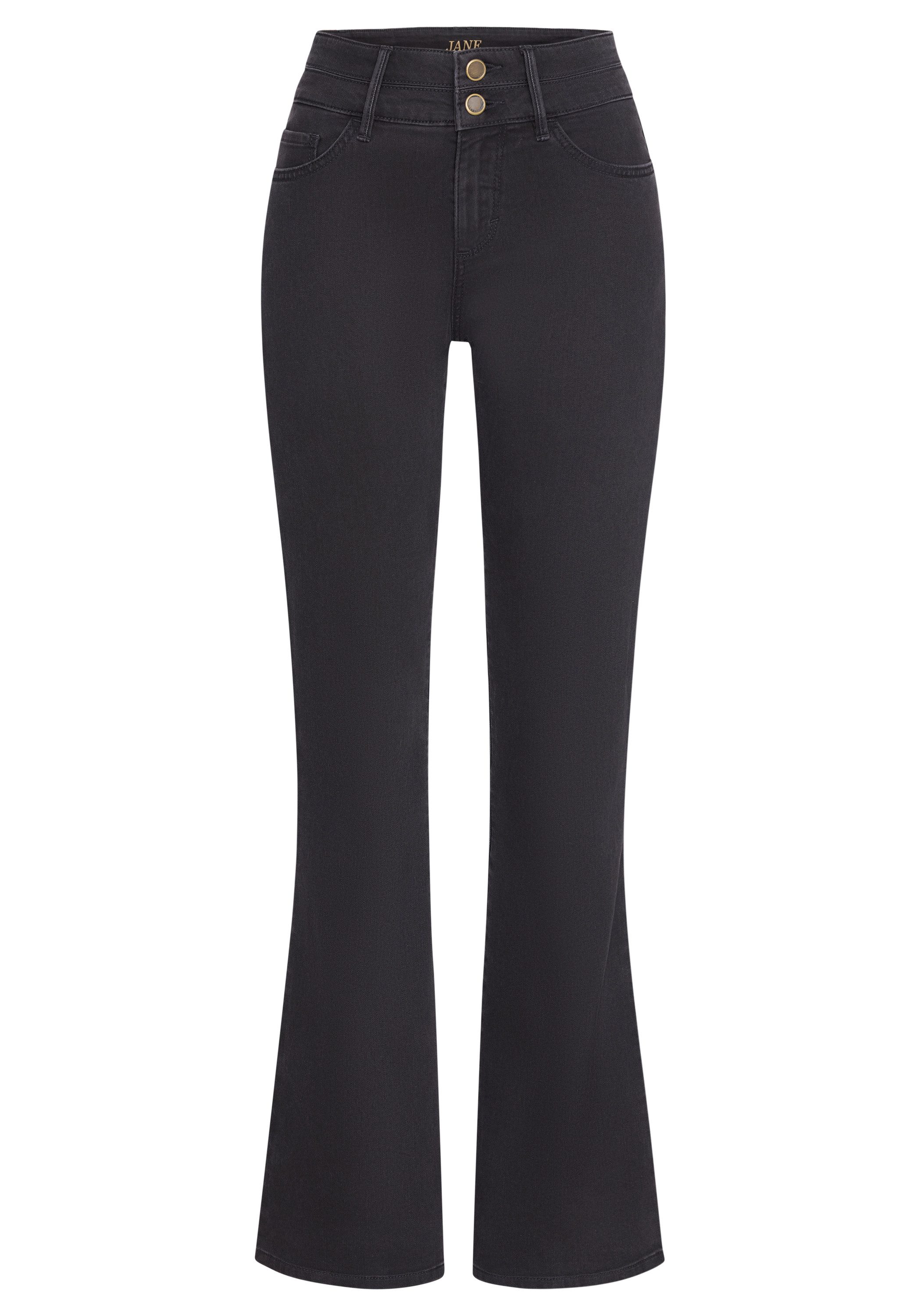 Paddock's Slim-fit-Jeans JANE Schwarze Slim-Fit Jeans mit Bootcut günstig online kaufen