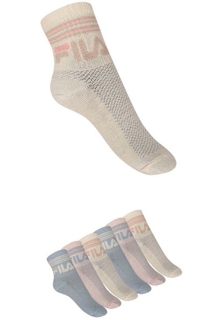 Fila Kurzsocken JUNIOR GIRL QUARTER SOCKS (6-Paar) mit dezentem Mustertextur