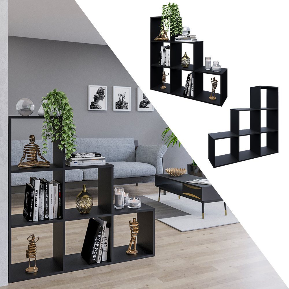 Vicco Raumteiler, Schwarz, 105 x 107.5 günstig online kaufen