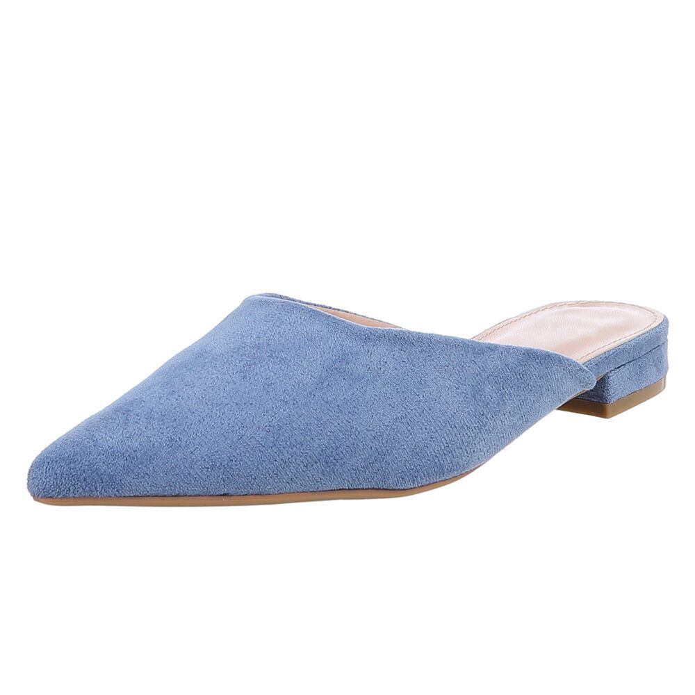 Ital-Design Elegante Slipper aus Wildlederimitat für Damen Pantolette (8937 günstig online kaufen