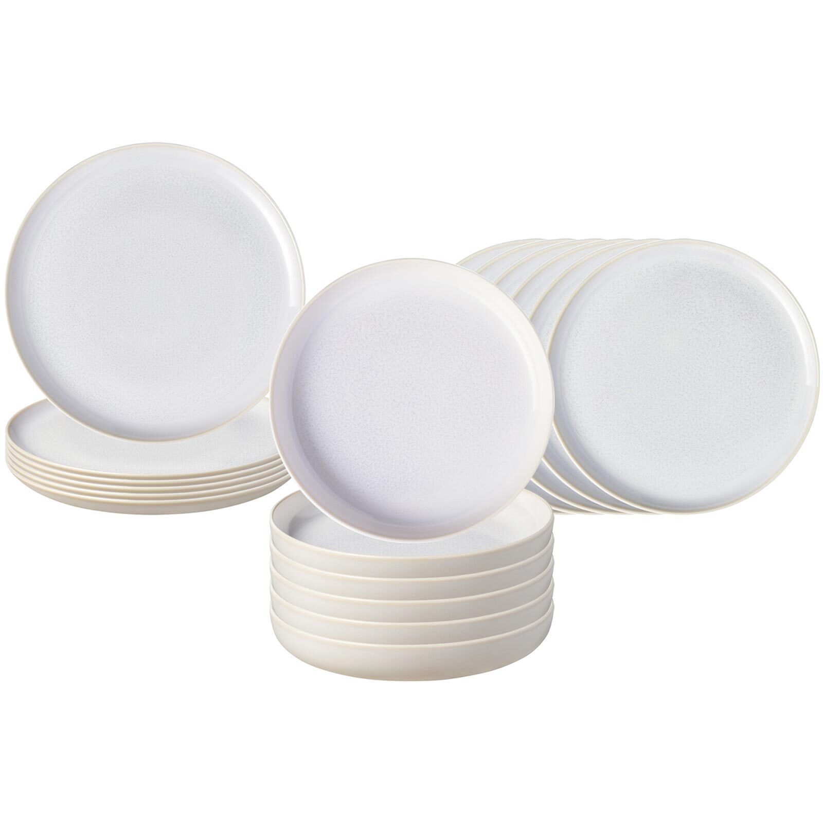 like. by Villeroy & Boch Tafelservice Crafted Teller-Set 18-tlg. (18-tlg), 6 Personen, Porzellan