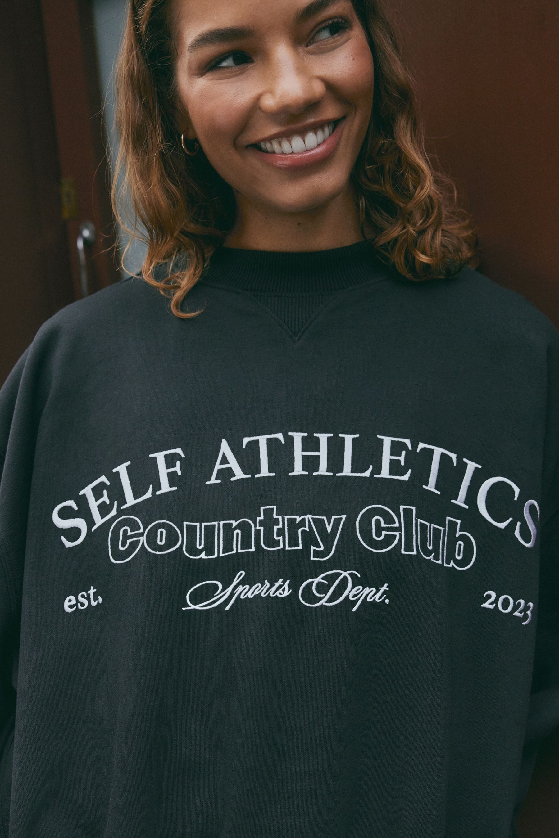 self Sweater Sweat-Top mit Rundhalsausschnitt, Kurzgröße (1-tlg)