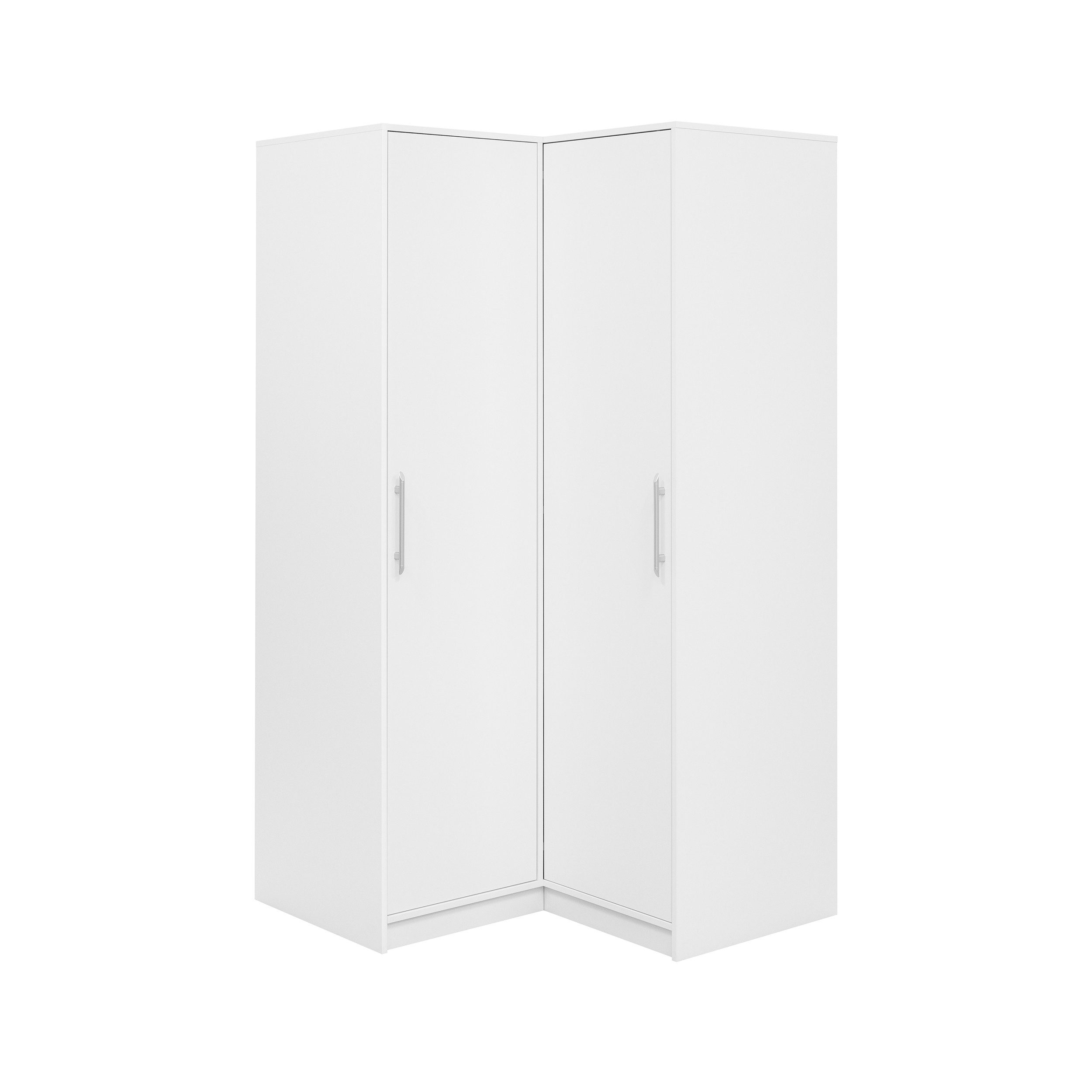 Beautysofa Eckschrank mit 2 Drehtüren, 2 Kleiderstangen und Regale BORA (We günstig online kaufen