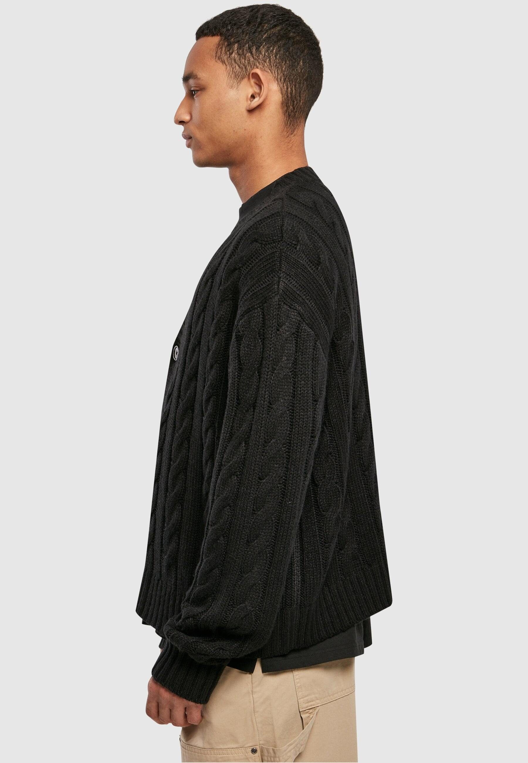 Cardigan Herren Strickjacke black (1-tlg) Boxy URBAN CLASSICS