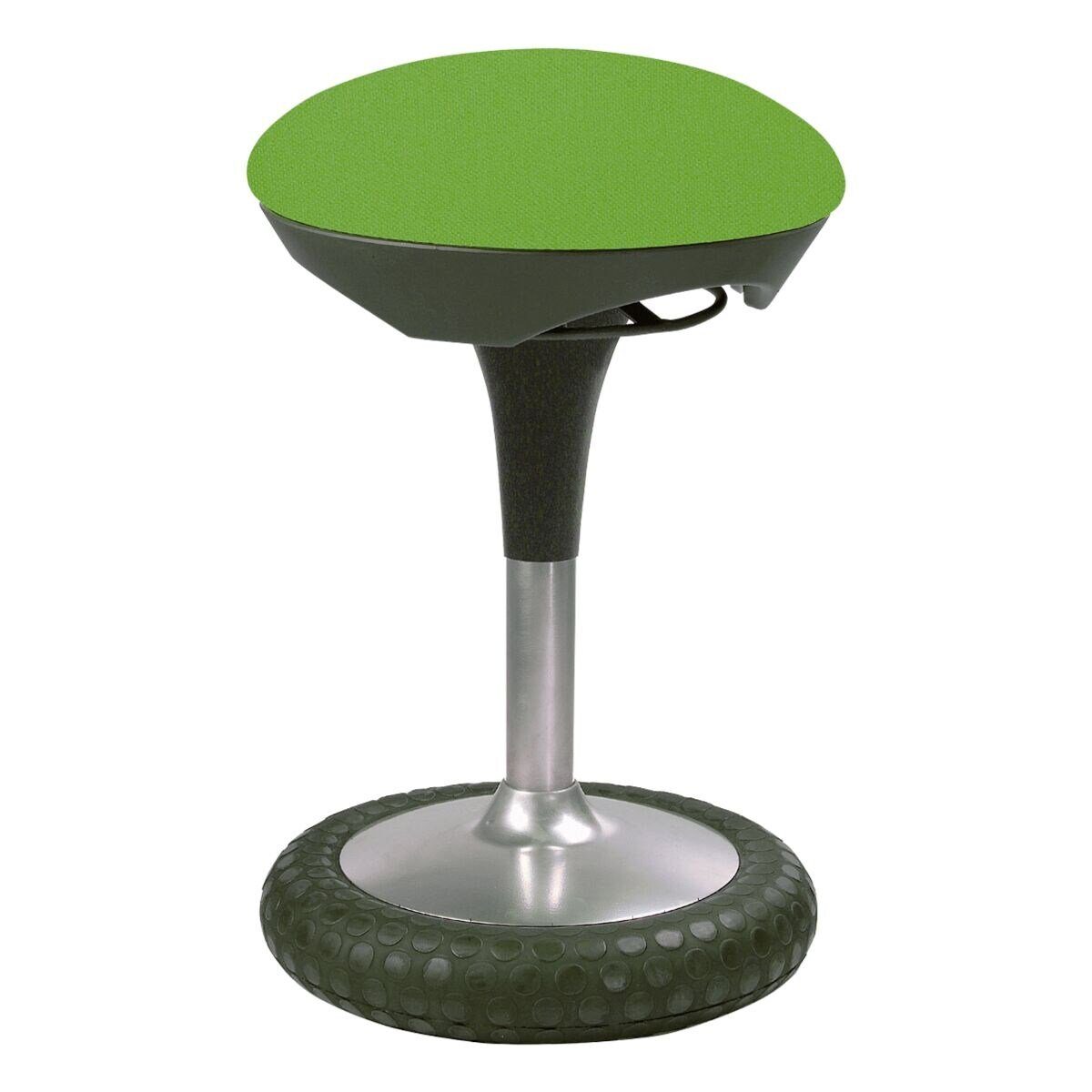 TOPSTAR Drehhocker Sitness 20, drehbar; Standfuß individuell Gummireifen einstellbar mit Körpergewicht grün auf gelagert