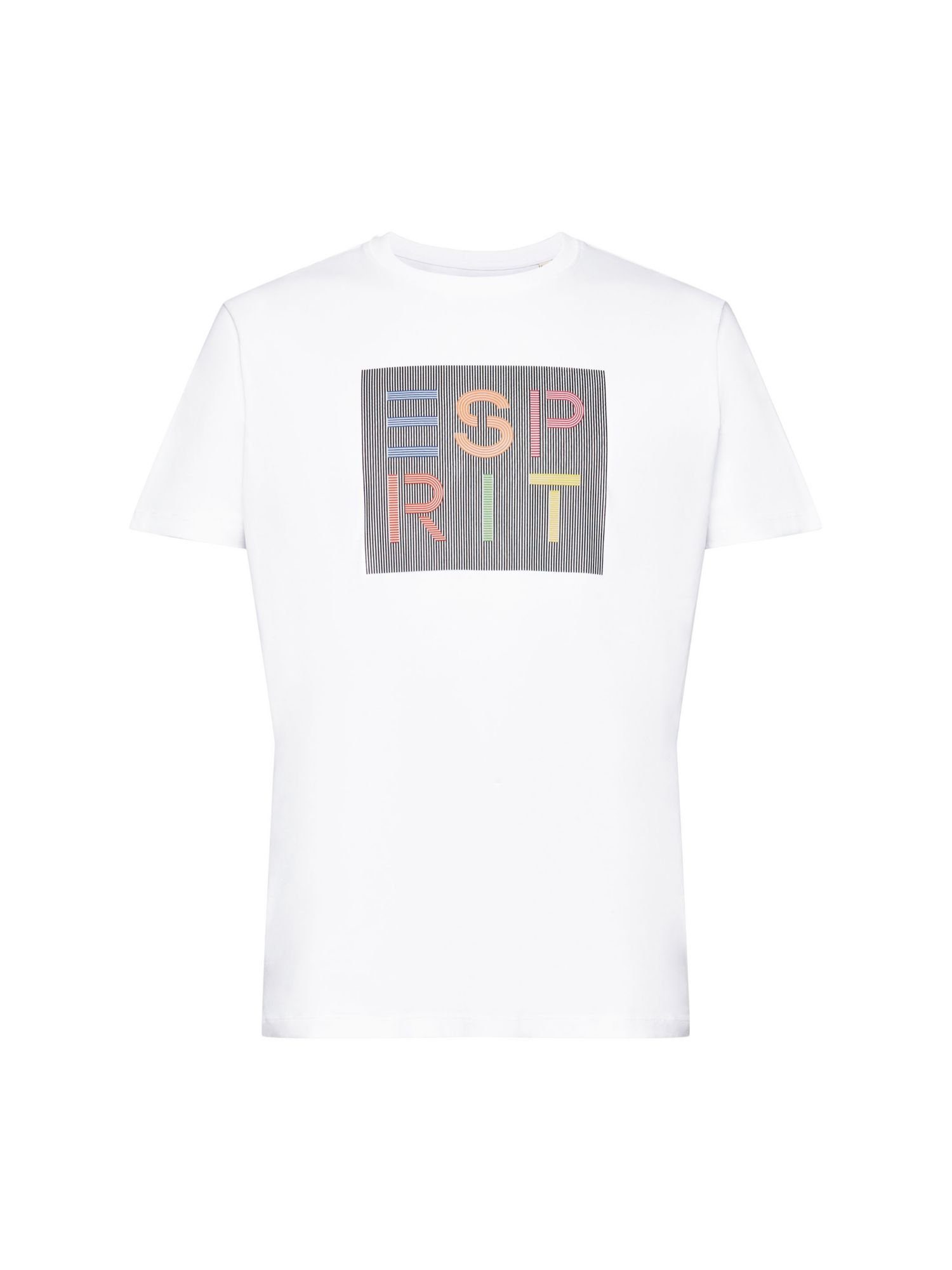 Esprit T-Shirt T-Shirt mit Logo-Applikation, Bio-Baumwolle (1-tlg) WHITE