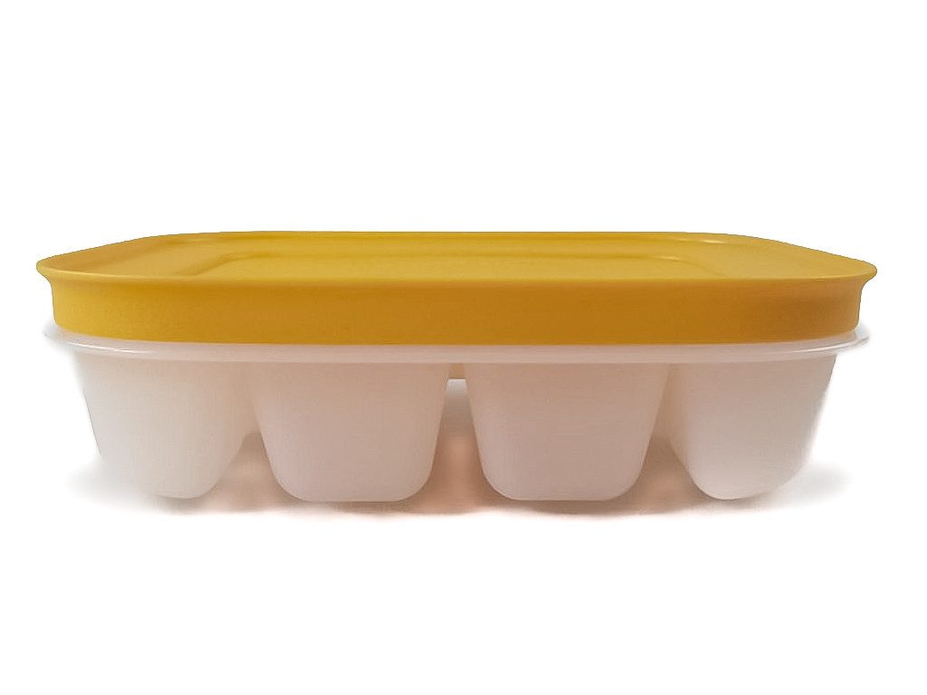 TUPPERWARE Eiswürfelbehälter Eiswürfler orange mit Deckel, Eiseimer