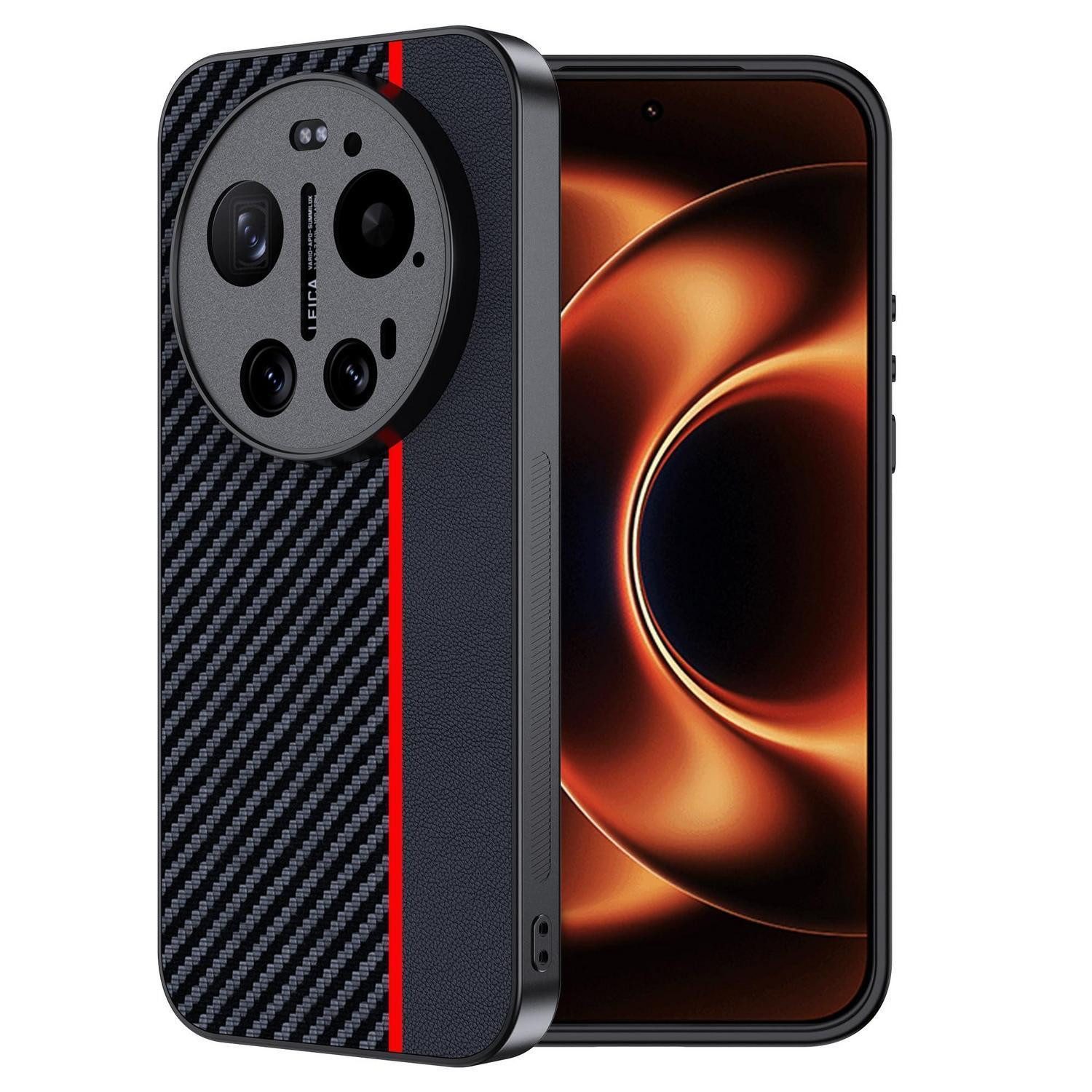 LuxusKollektion Handyhülle Schutzhülle Xiaomi 17 Ultra Carbon Rot/Schwarz