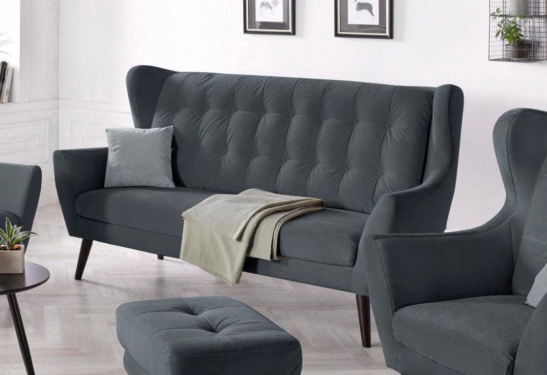 Home affaire 3-Sitzer Hemmink, mit Knopfheftung
