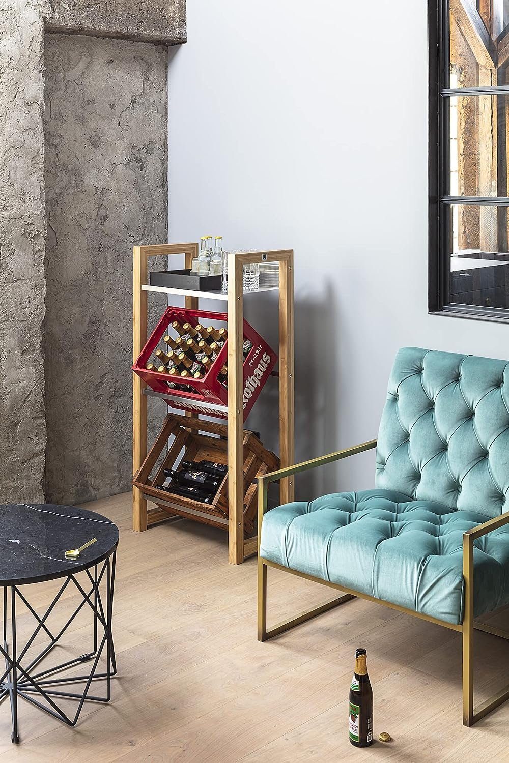 MANUMA® Standregal JAMES GETRÄNKEKISTENREGAL, Dein Getränkeregal für mehr Ordnung Zuhause