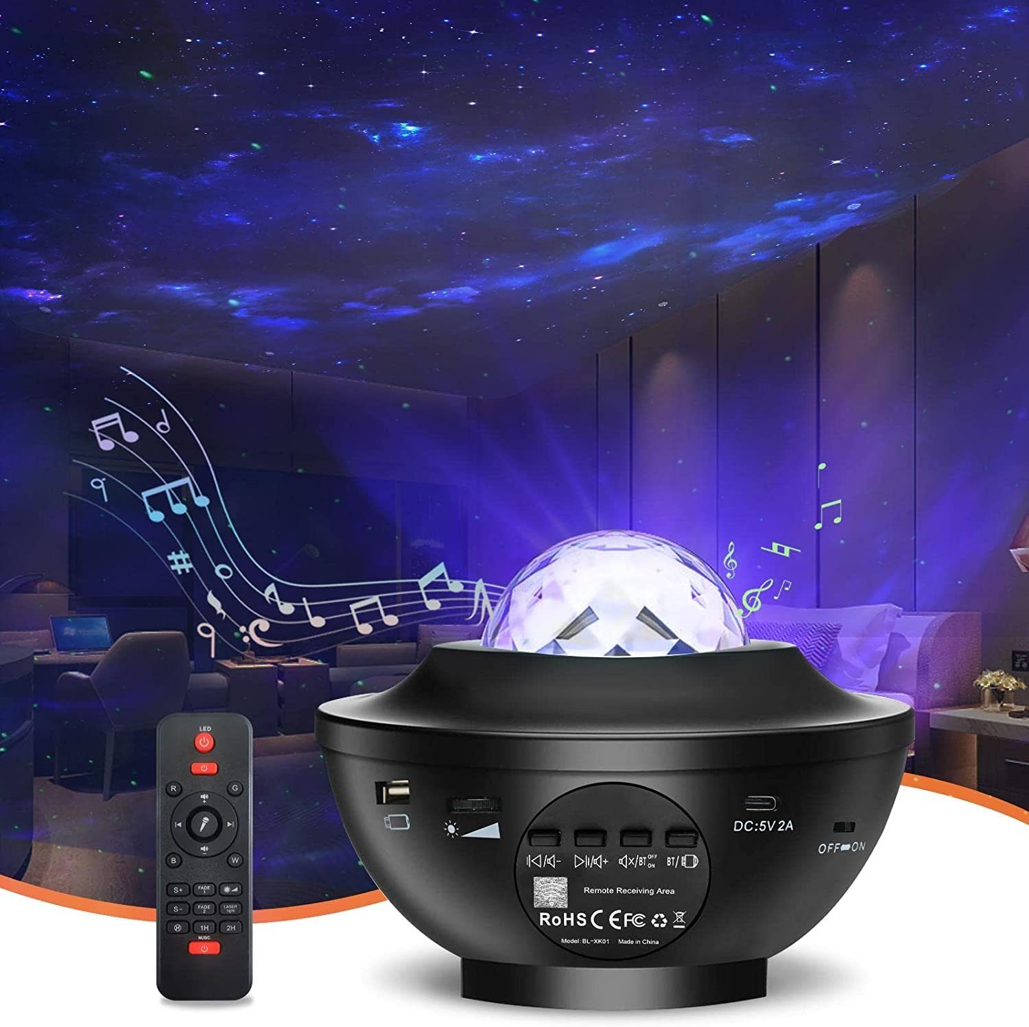 Auxmir LED Nachtlicht »BLXK01«, LED Sternenhimmel Projektor mit