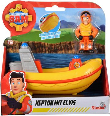 SIMBA Badespielzeug Feuerwehrmann Sam, Neptun mit Elvis Figur