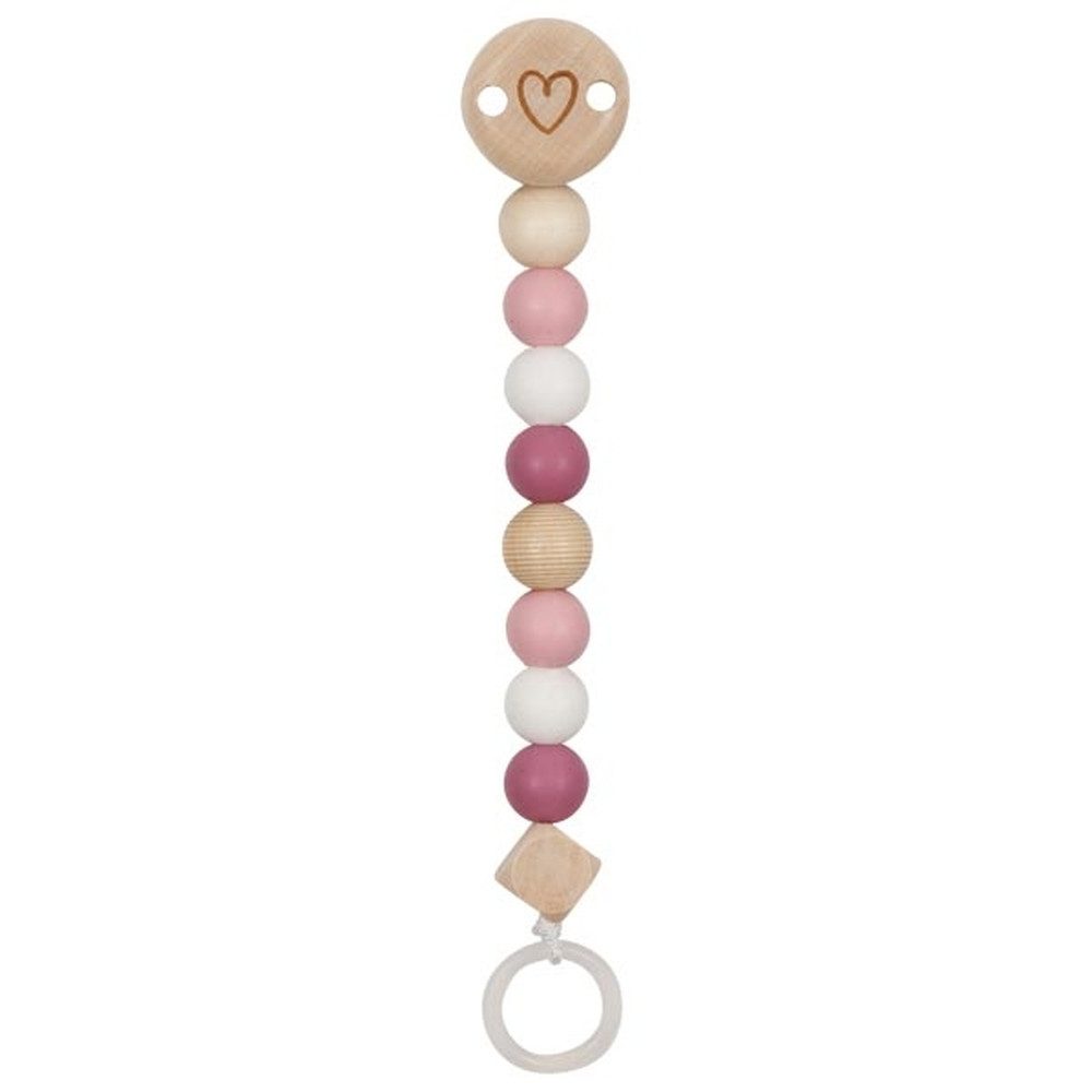 goki Schnullerbefestigung GOKI Schnullerkette Herz, pink