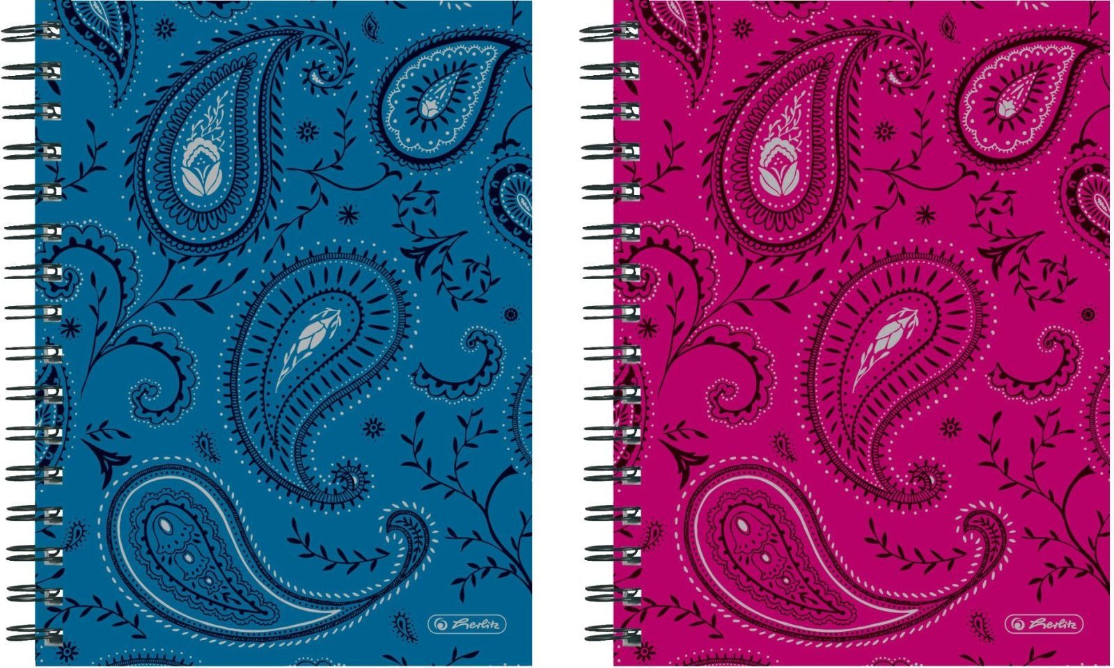 Herlitz Notizblock Spiralboutiquebuch A5 100 Blatt 70 g/qm kariert Paisley