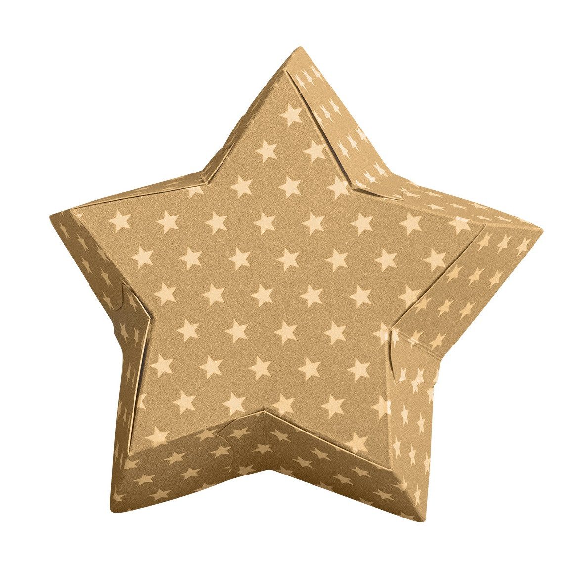 Demmler Backform 7049391010, Sternenform - Gold mit weißen Sternen -, zum Backen und Verzieren von Dessert - Made in Germany