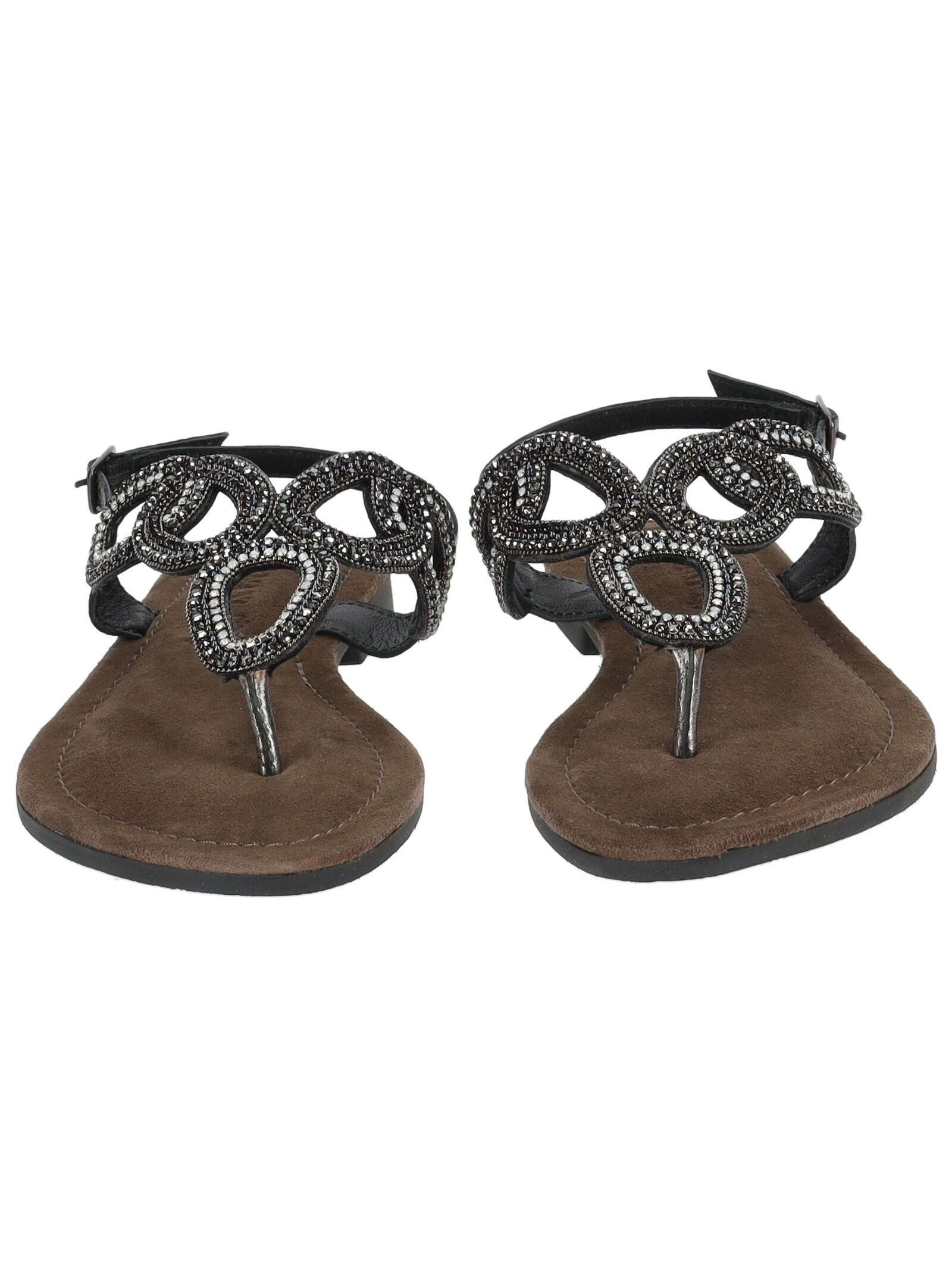 Lazamani Sandalen Leder/Textil . Riemchensandalette