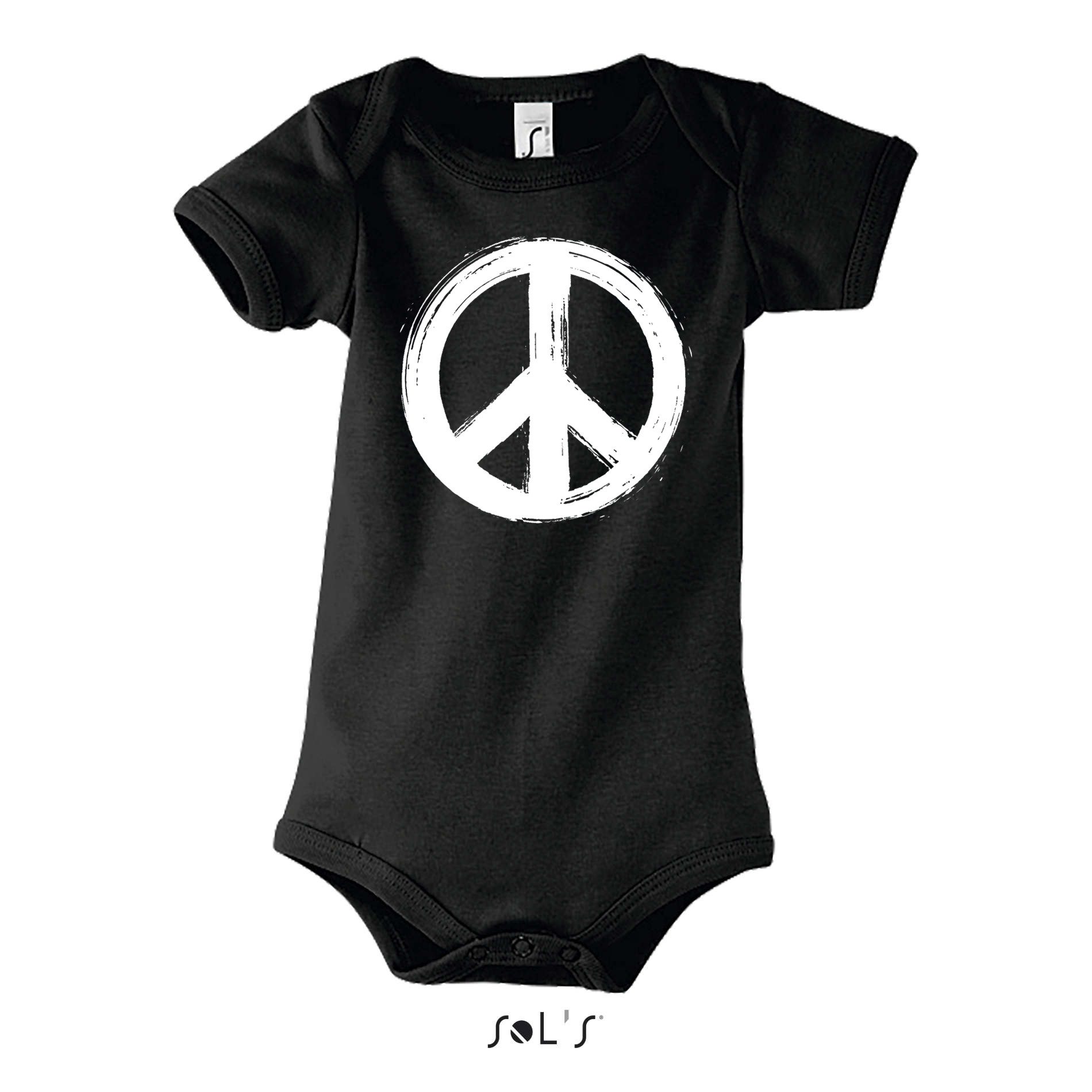 Blondie & Brownie Strampler PeaceSymbol K Body Baby Body Friedenszeichen Print Retro (Einzelartikel, Einzelartikel) PeaceSymbol K Body Retro Friedenszeichen