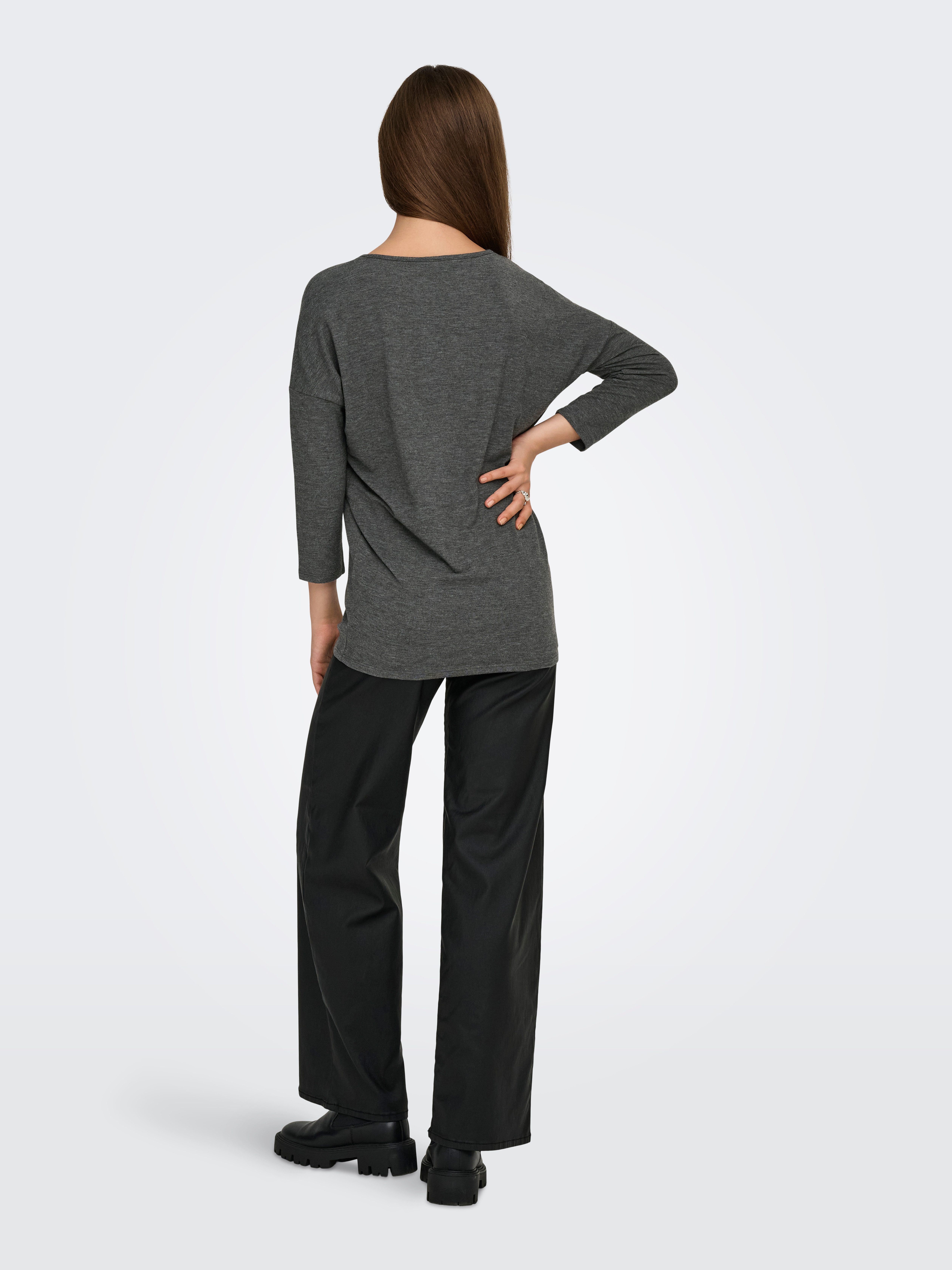 ONLY 3/4-Arm-Shirt ONLGLAMOUR 3/4 TOP JRS NOOS Materialmix, loose fit