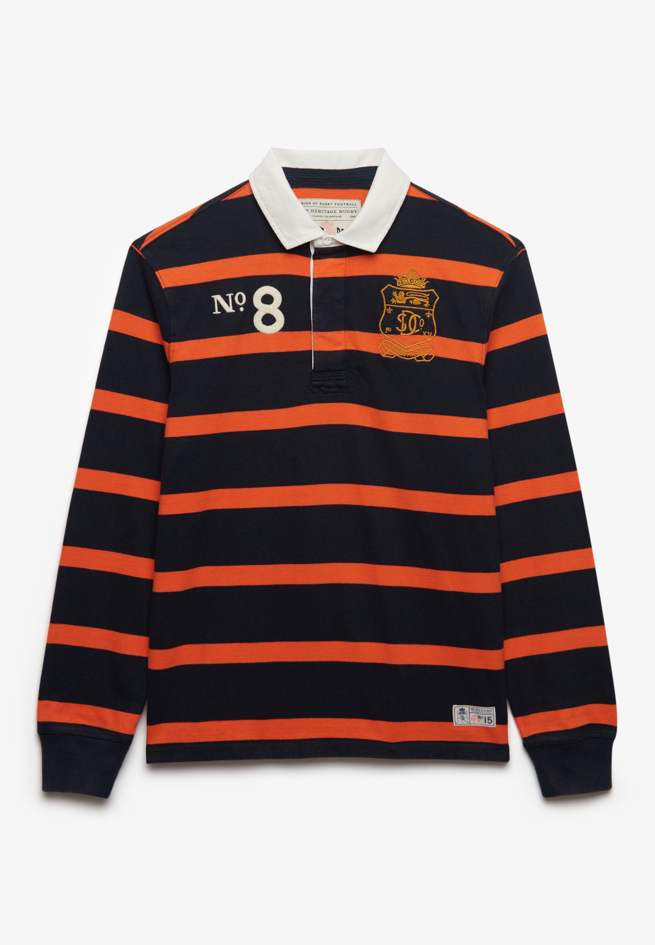 Superdry Langarmshirt DOUBLE EMBLEM STRIPE RUGBY