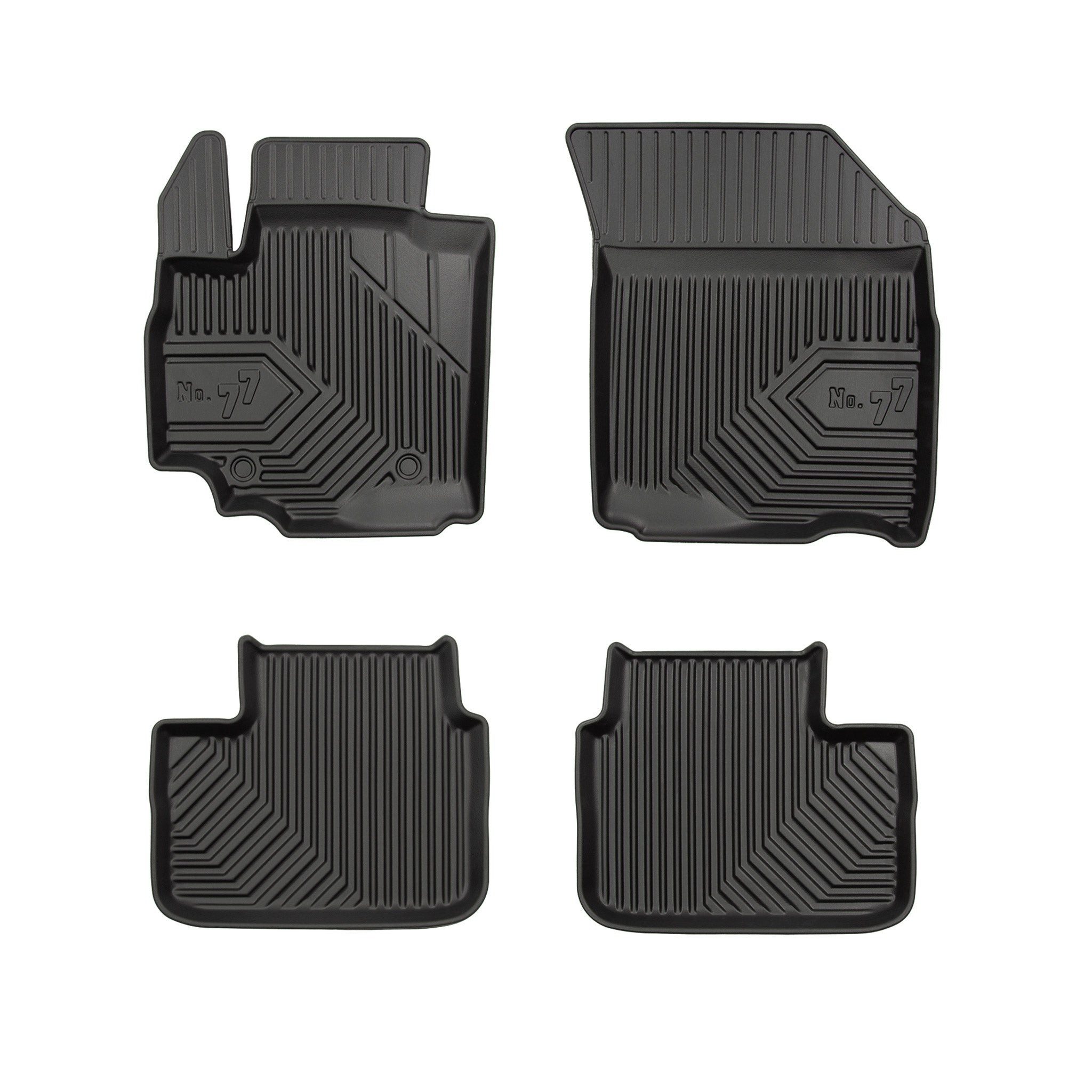 Auto-Fußmatten Gummimatten für Suzuki SX4 Schrägheck 2006-2014 TPE Schwarz 4 tlg