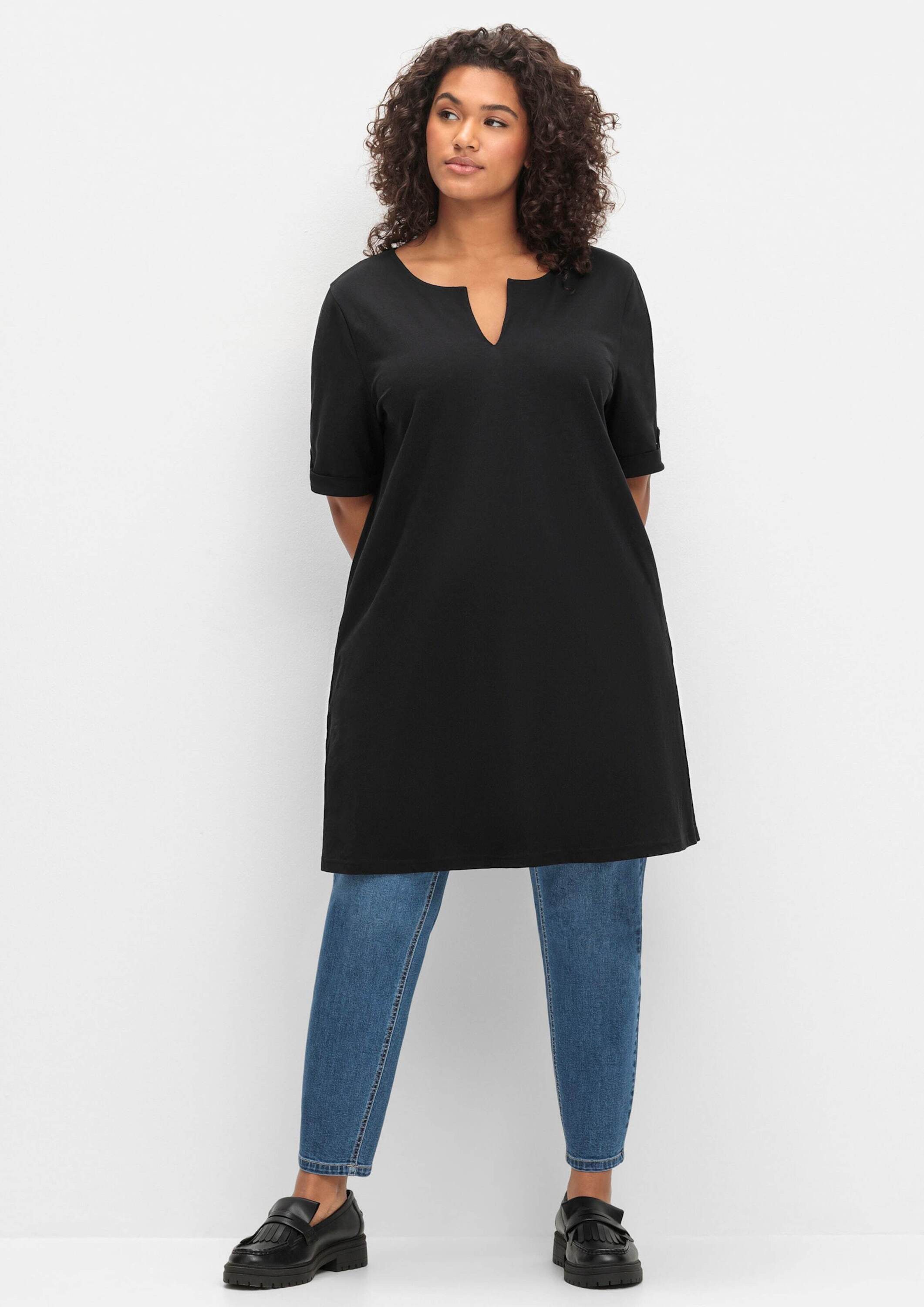 T-Shirt Longshirt Kurzarm