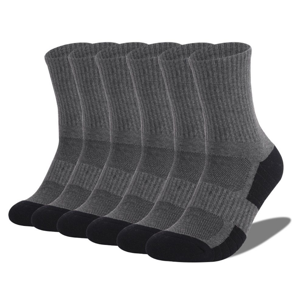 (6-Paar) warme Herren Sportsocken Gepolstert Sportsocken Socken Baumwolle Atmungsaktiv Winter Lange Damen Coonoor Arbeitsocken Thermosocken